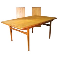 Table de salle à manger danoise avec rallonges