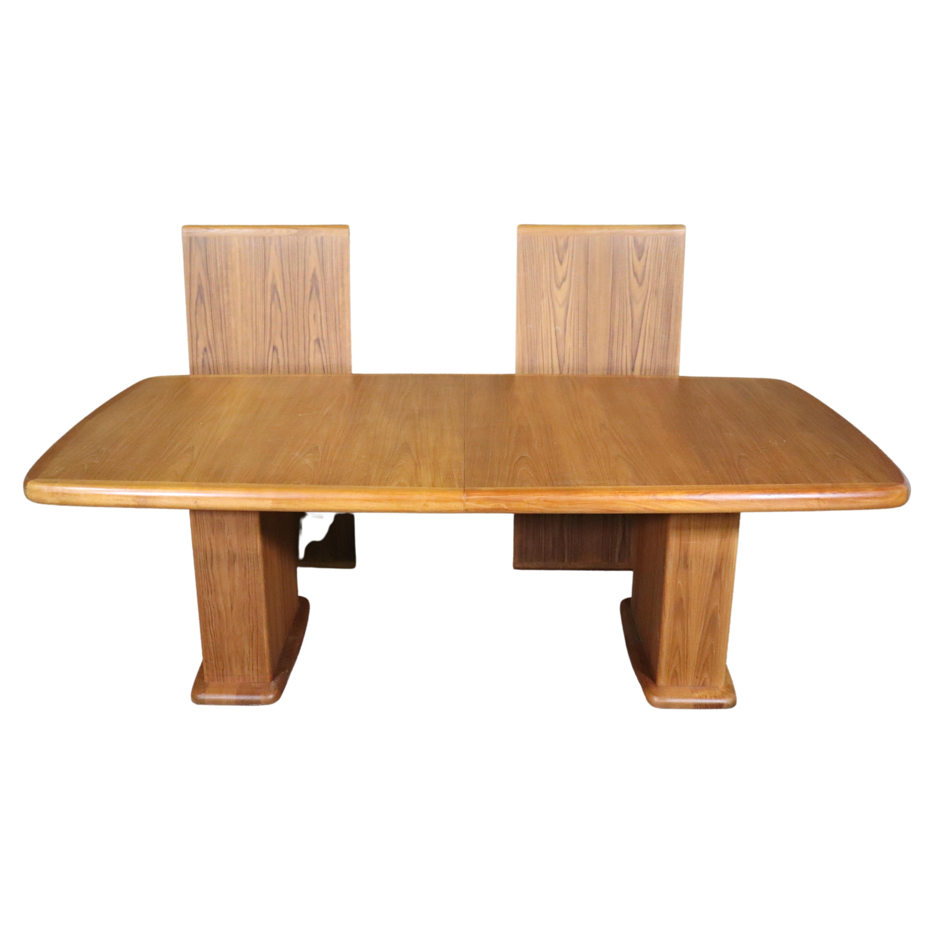 Danish Dining Table with Leaves For Sale