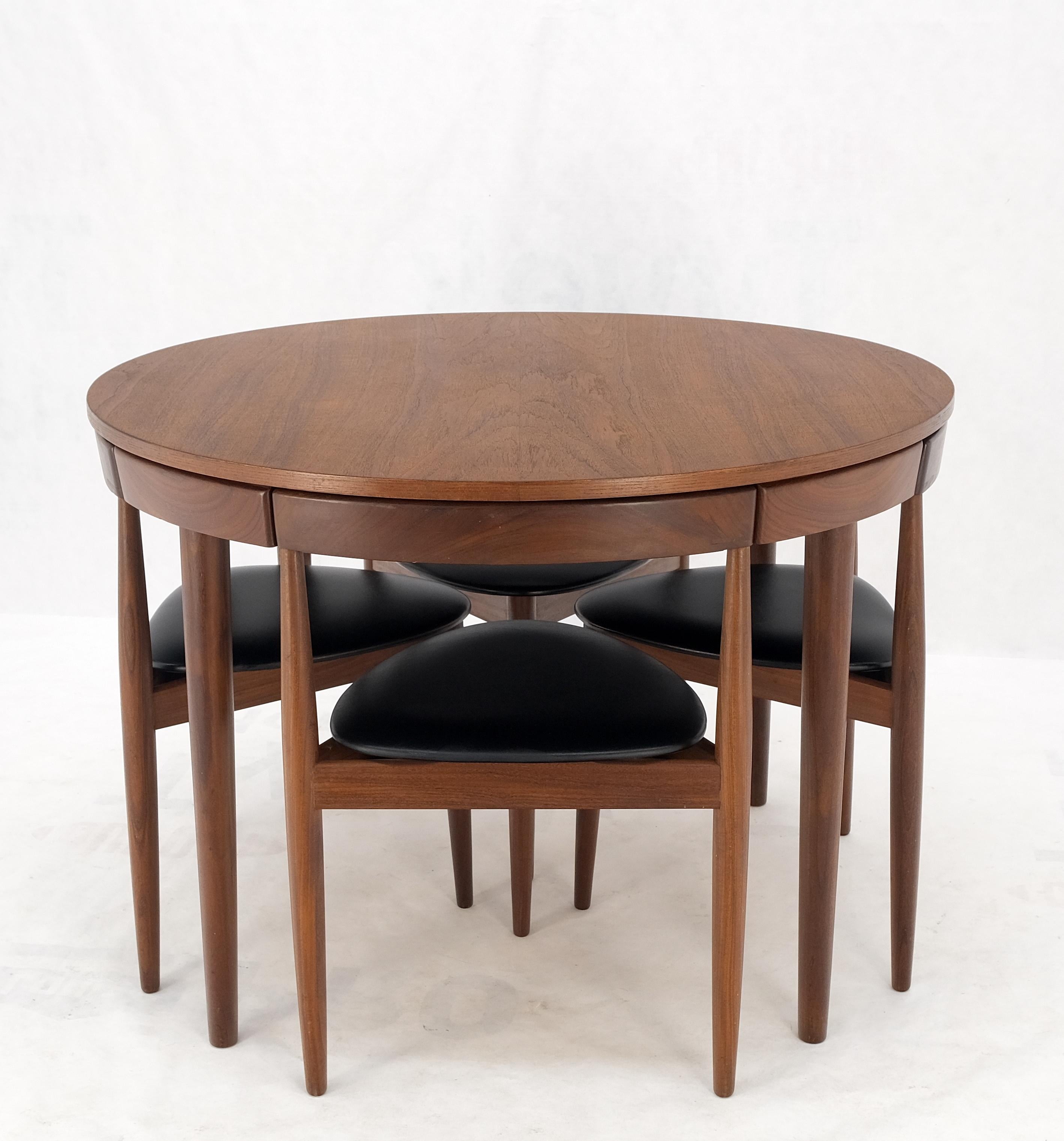 Danish Dining Teak Chairs Table Set 