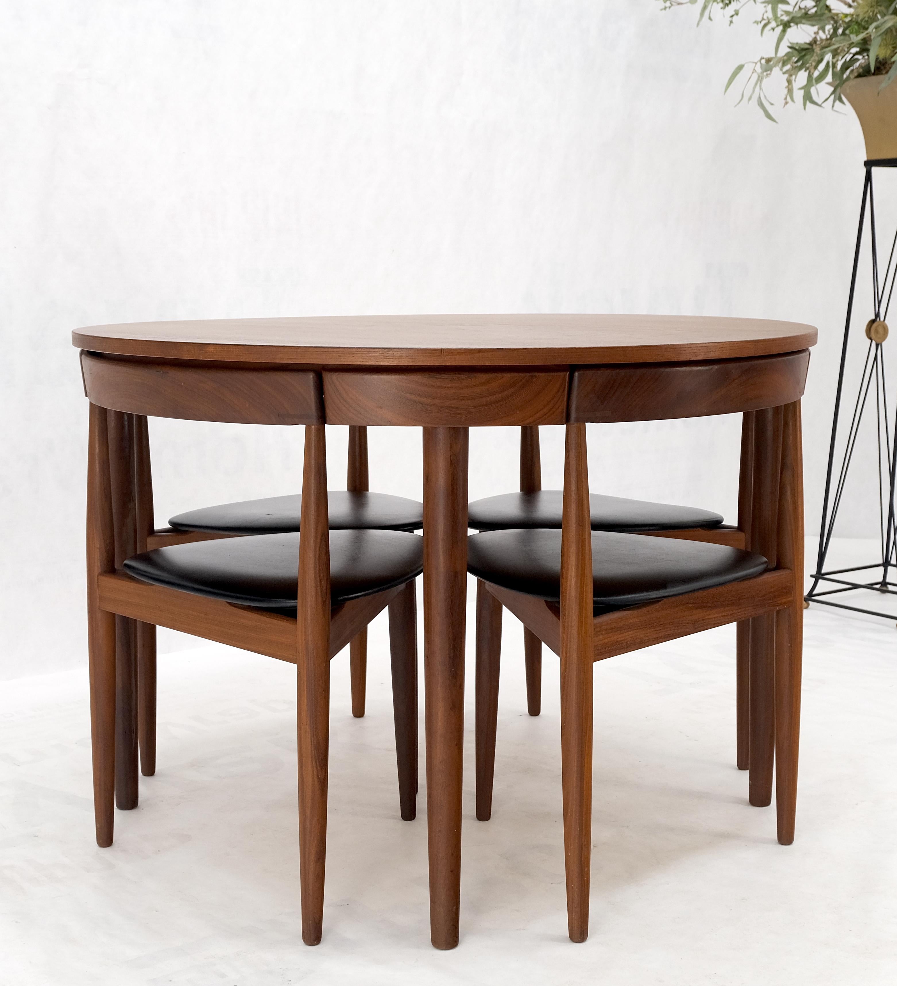 Danish Dining Teak Chairs Table Set 