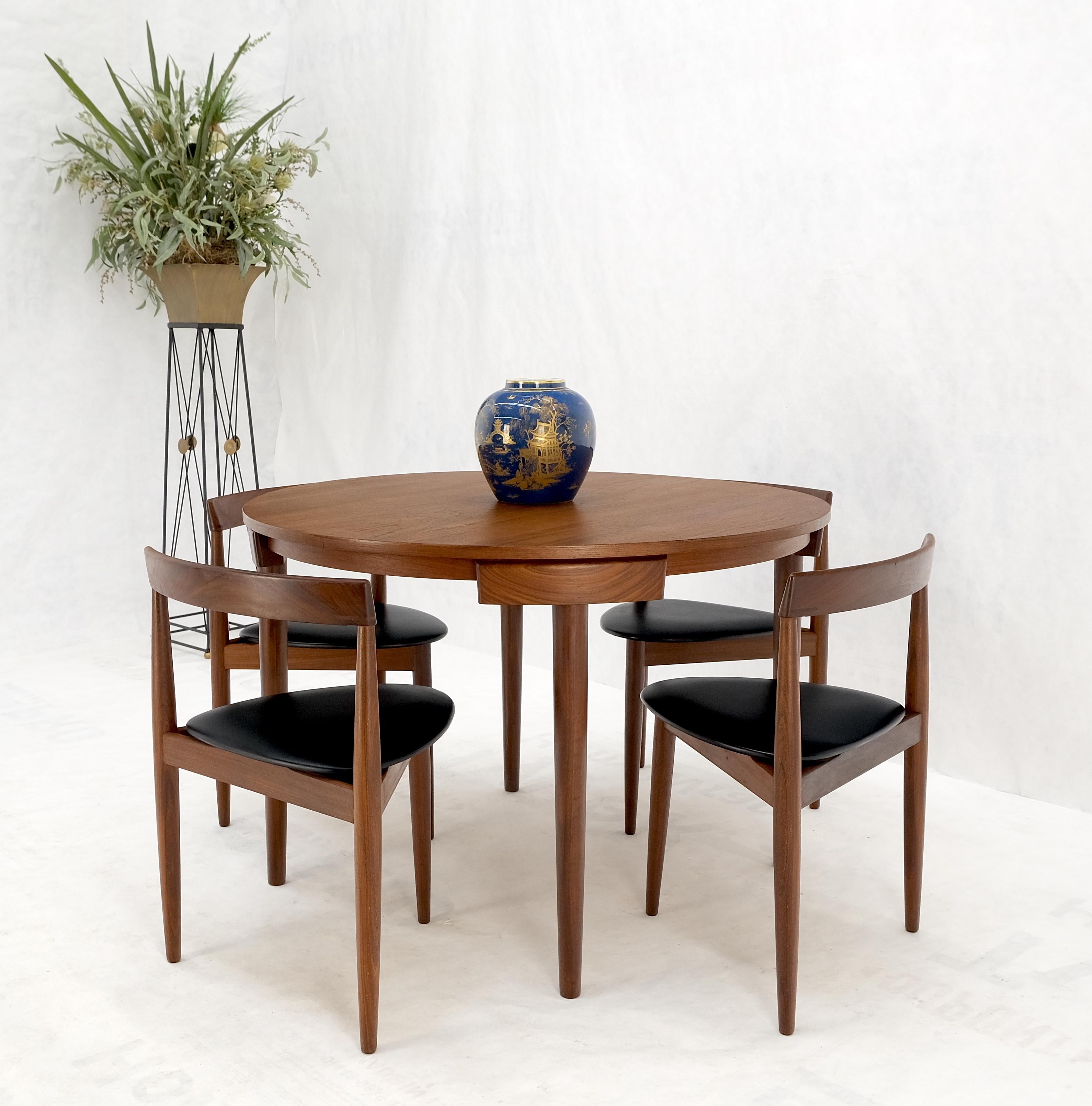 Danish Dining Teak Chairs Table Set 