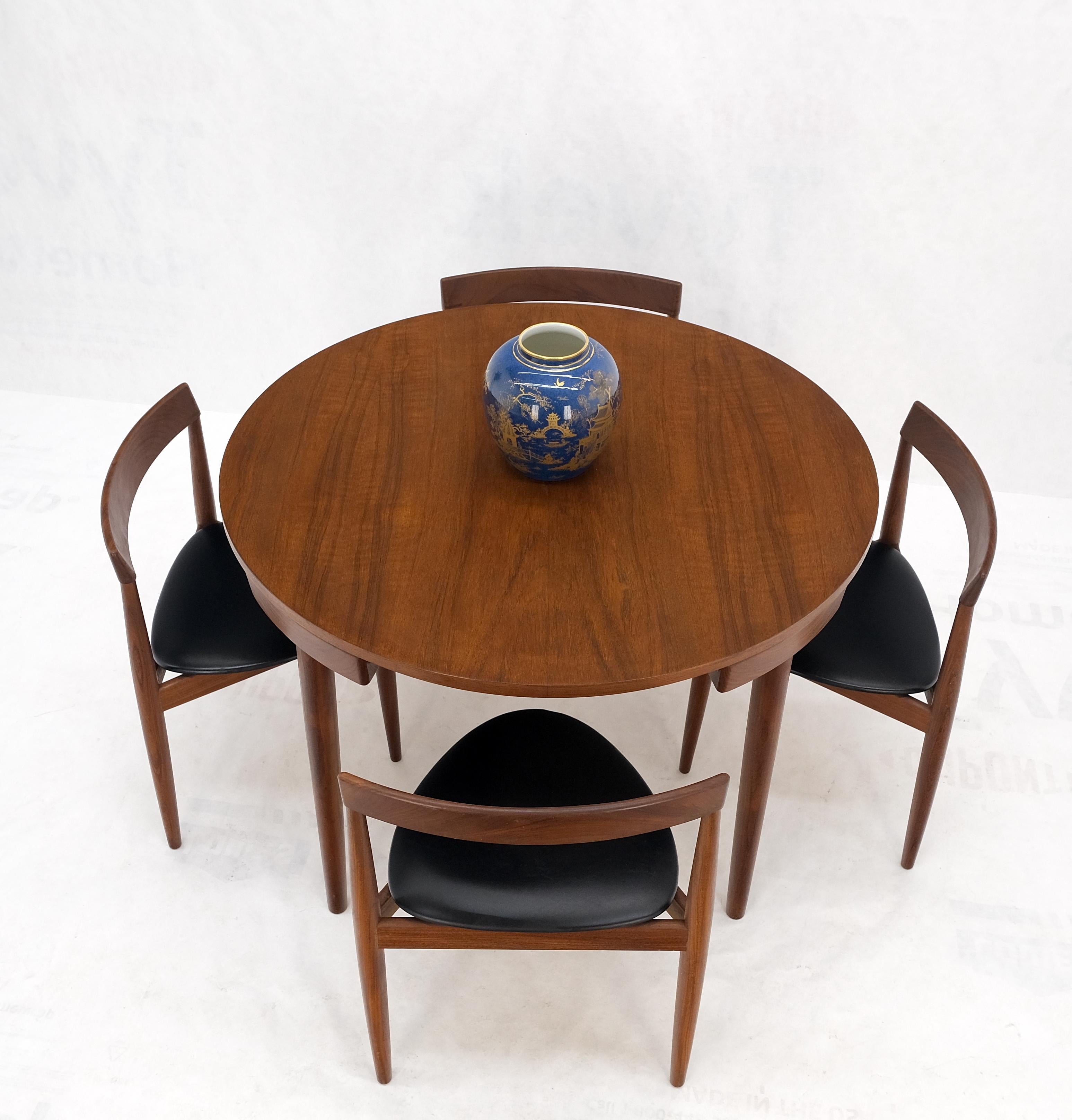 Danish Dining Teak Chairs Table Set 