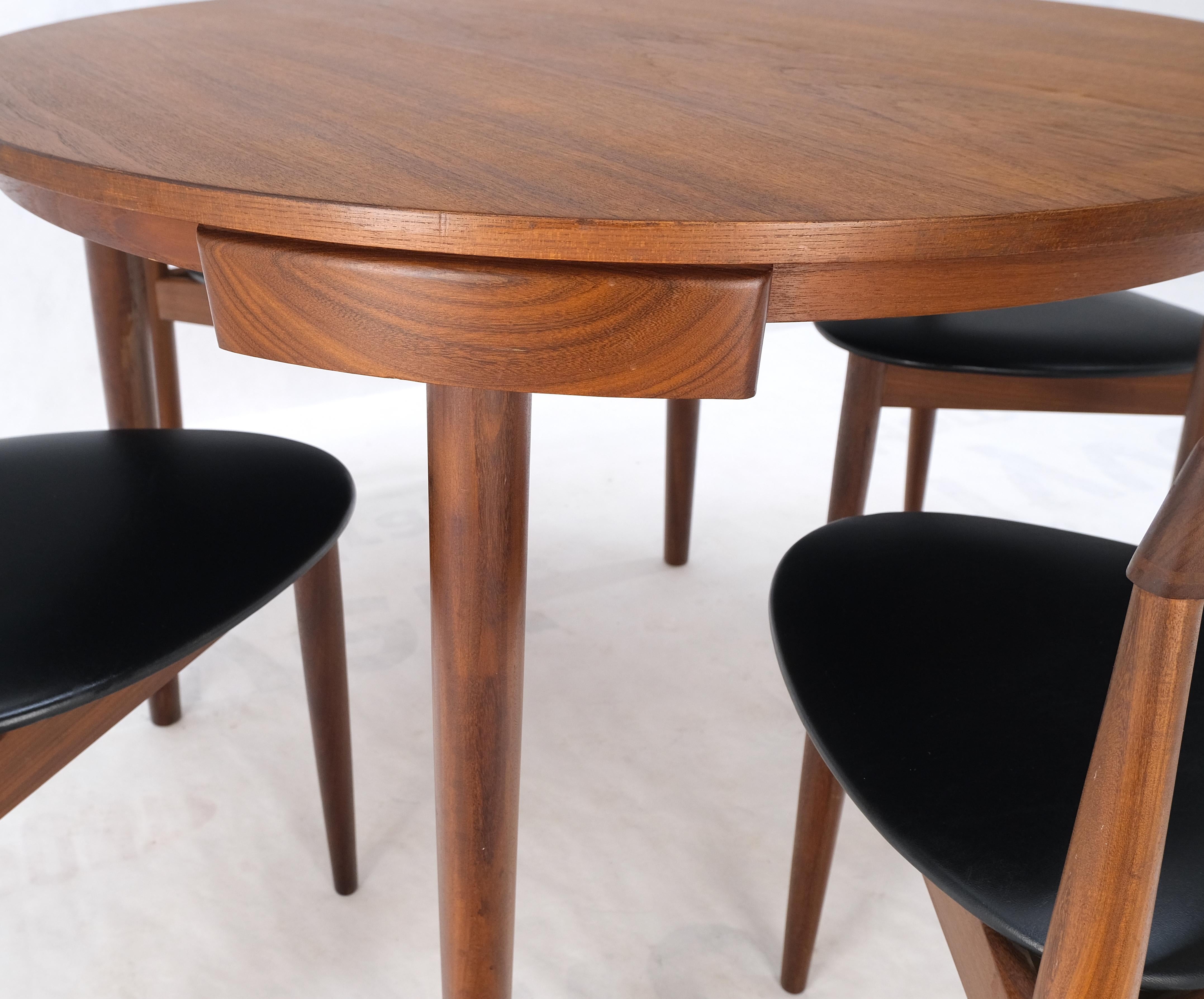 Mid-Century Modern Danish Dining Teak Chairs Table Set 