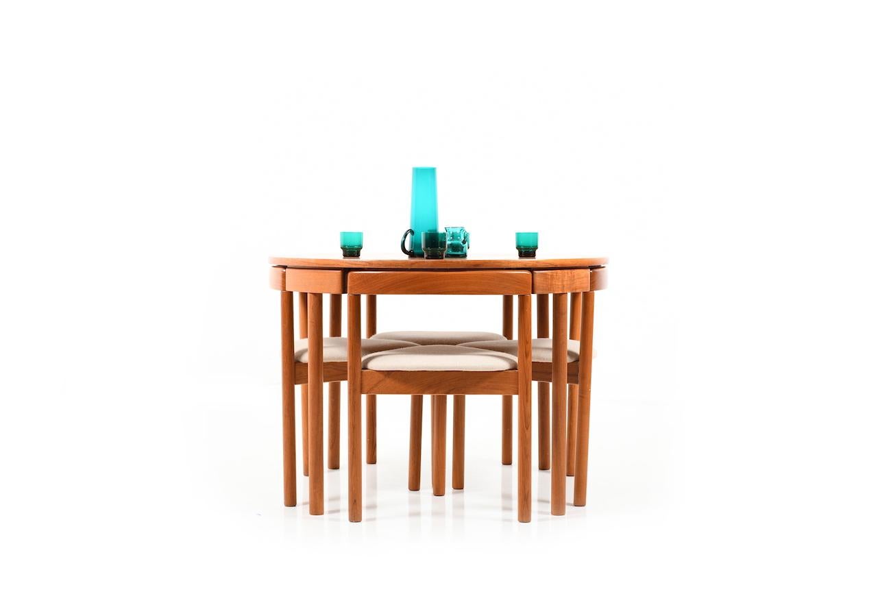 Scandinavian Modern Danish Dinner Set in Teak by A.B.J. For Sale