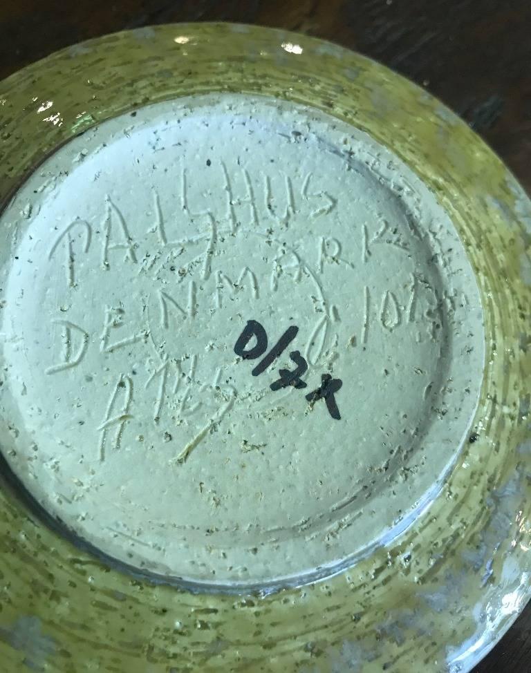 Per and Annelise Linnemann-Schmidt for Palshus Danish Glazed Dish Bowl, 1960s 1