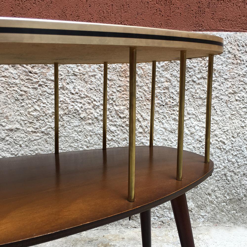 Danish Double Laminate Shelf Coffee Table, 1950s In Good Condition In MIlano, IT