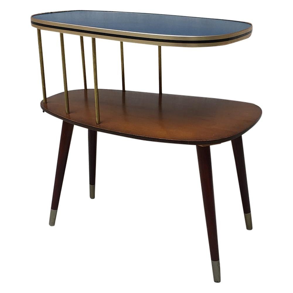 Danish Double Laminate Shelf Coffee Table, 1950s