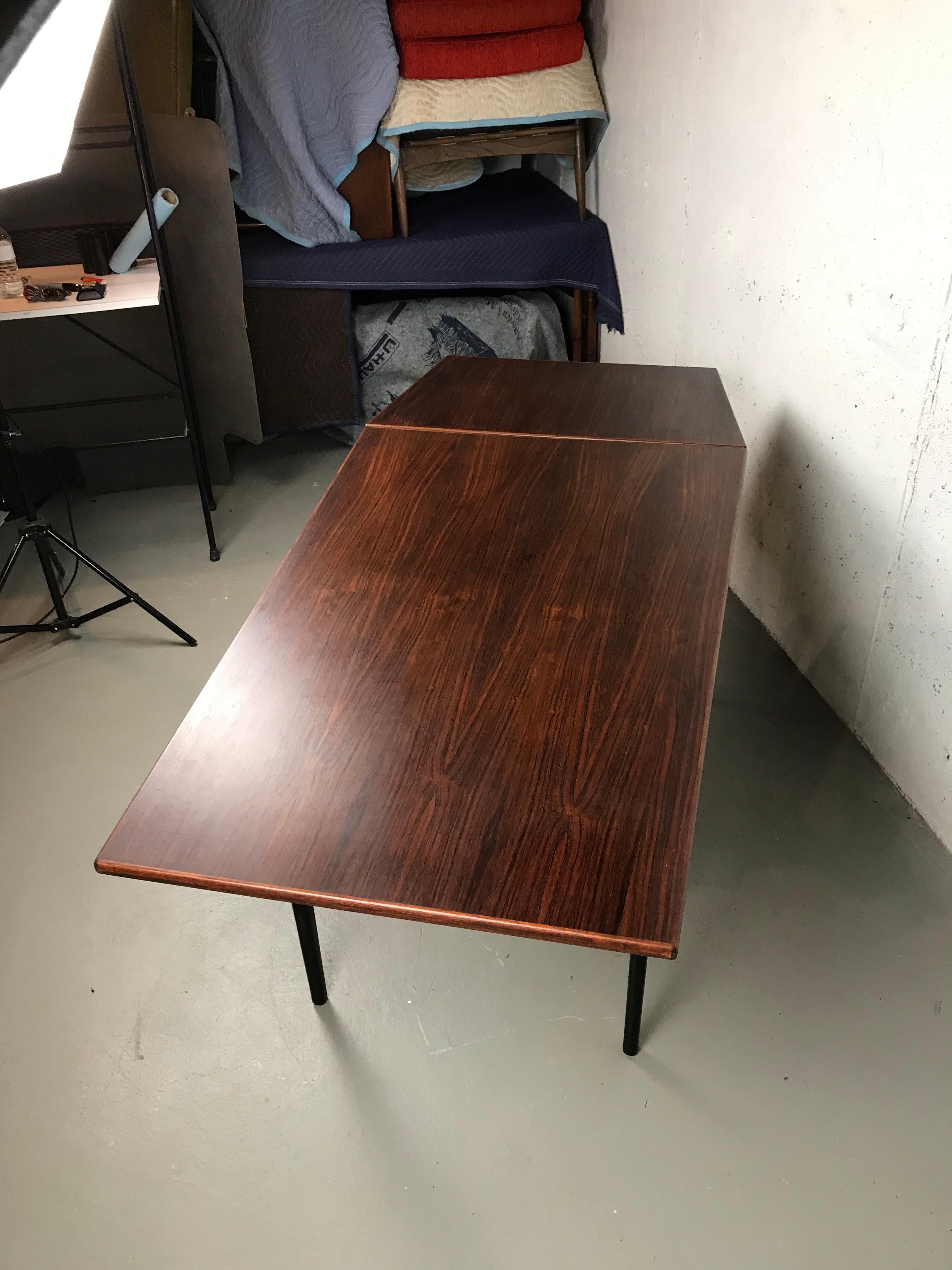 Danish Drop Leaf Desk in Rosewood by Arne Vodder for Sibast 11