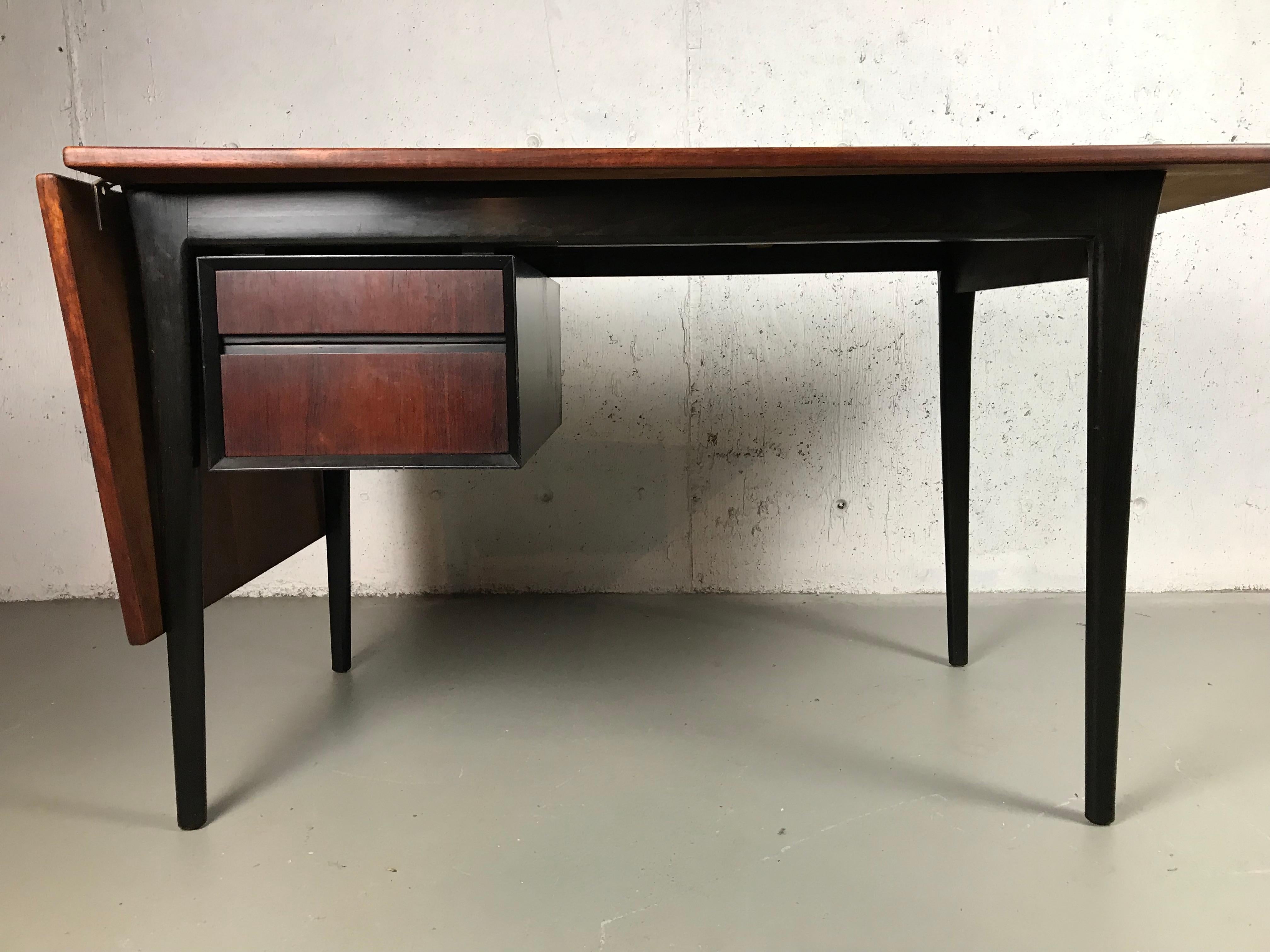 Danish Drop Leaf Desk in Rosewood by Arne Vodder for Sibast 13