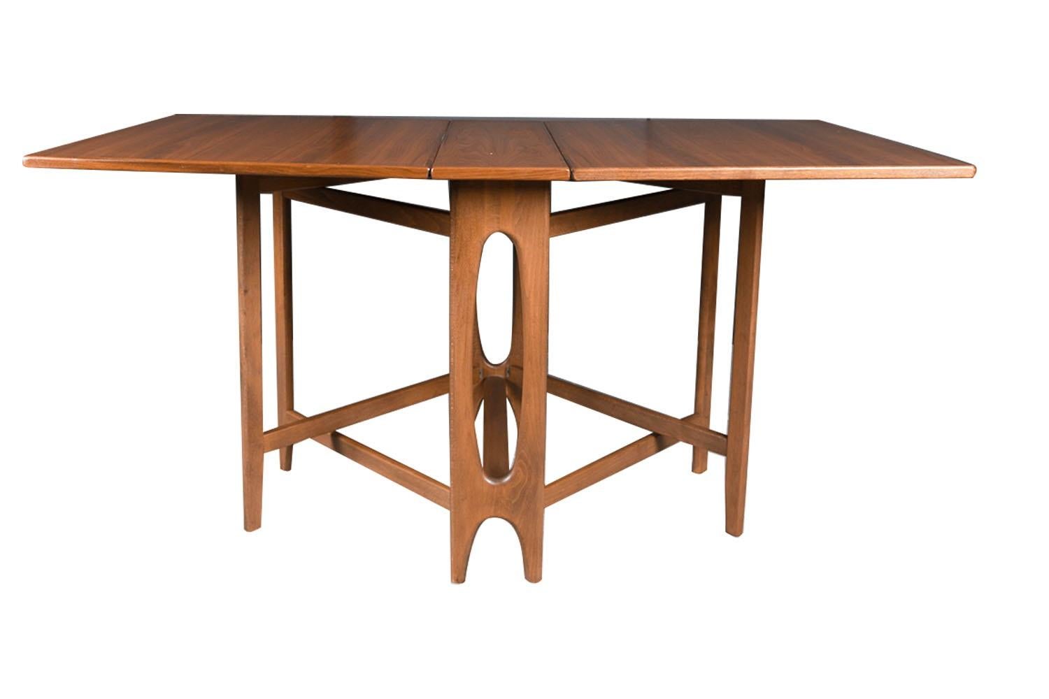 Danish Drop Leaf Teak Dining Table Bruno Mathsson Style In Good Condition In Baltimore, MD
