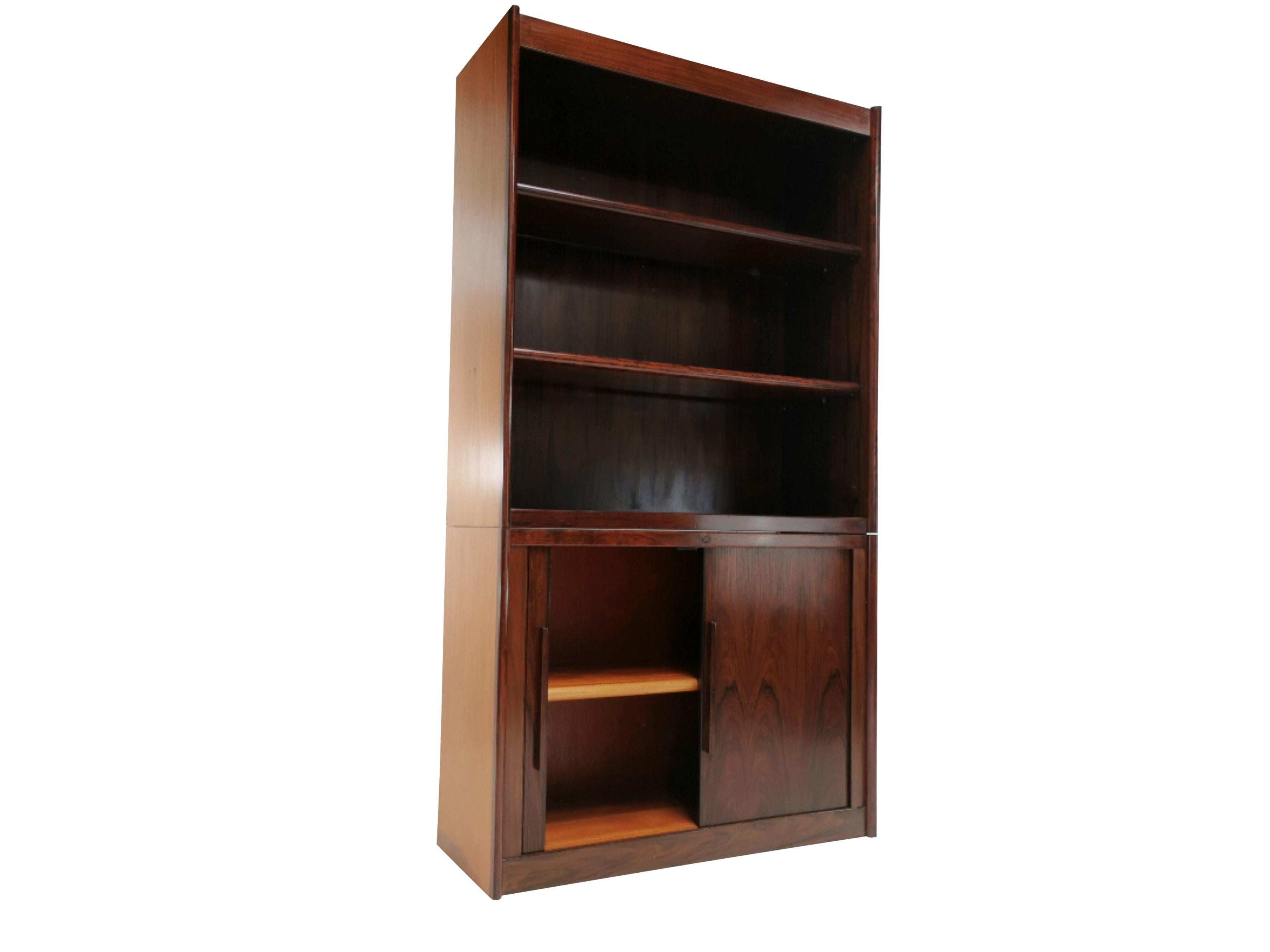 Danish Dyrlund Rosewood Display Cabinet Wall Unit 4