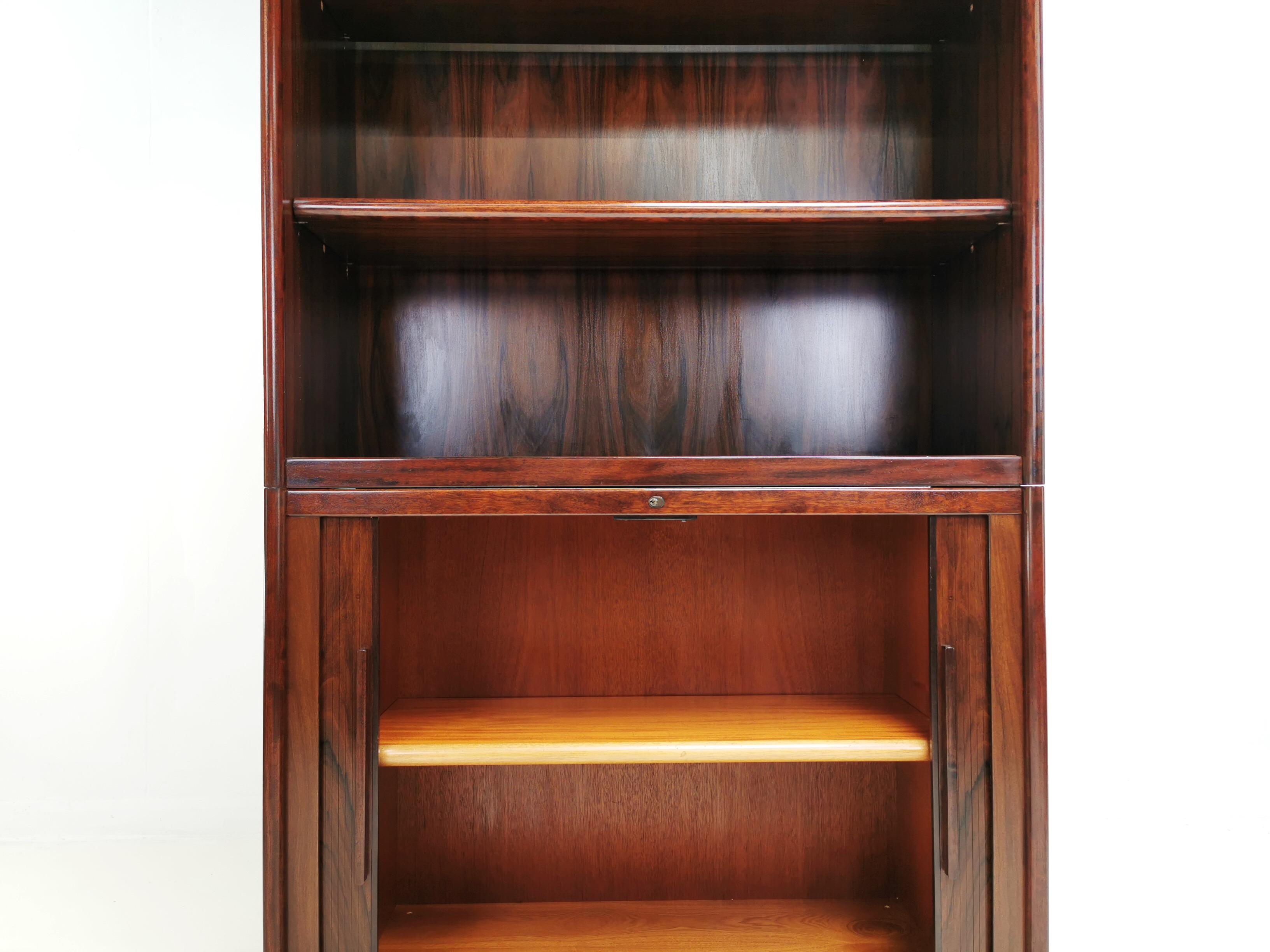 Danish Dyrlund Rosewood Display Cabinet Wall Unit 2