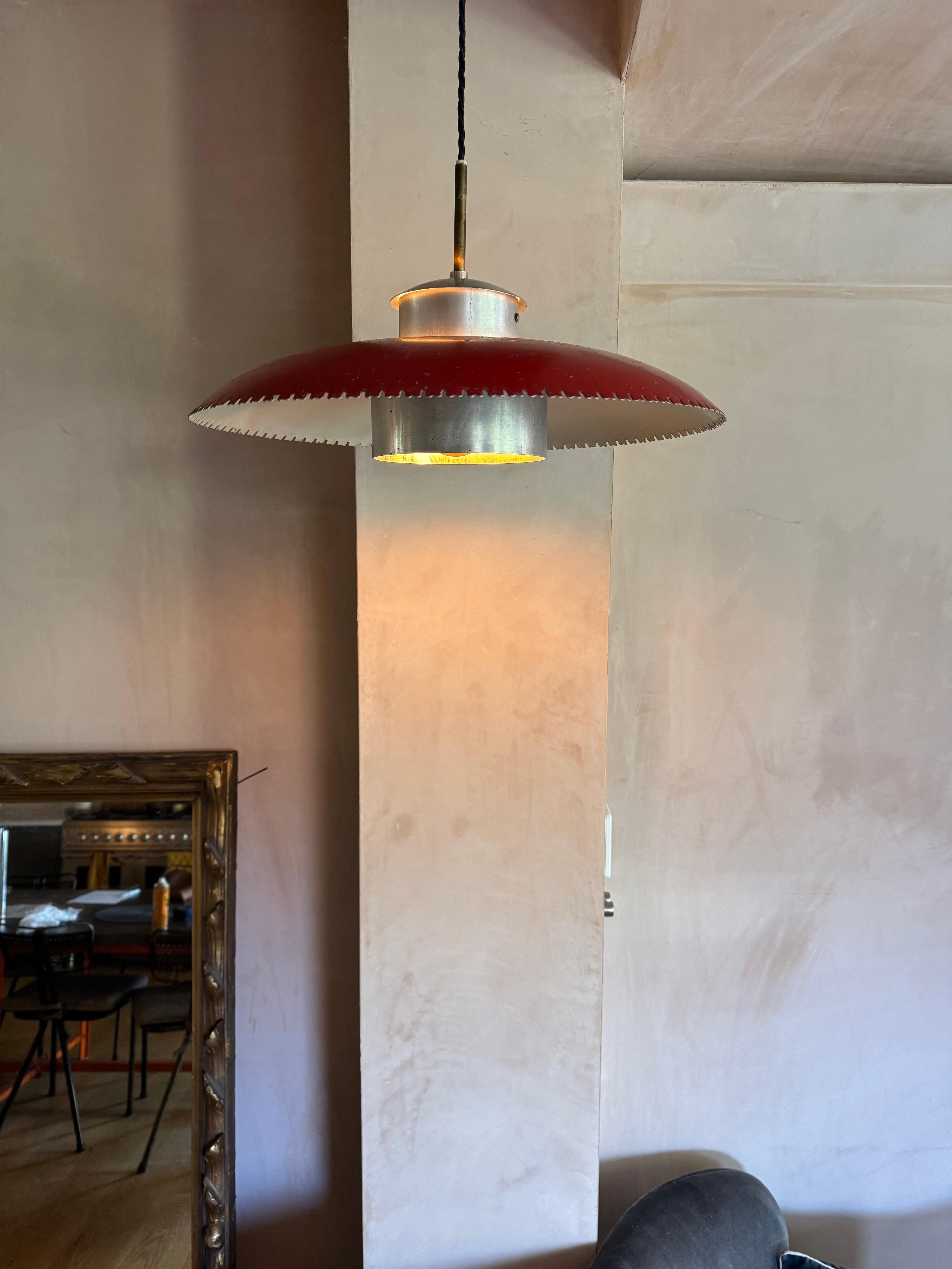 Metal Danish early 1950’s ceiling light For Sale