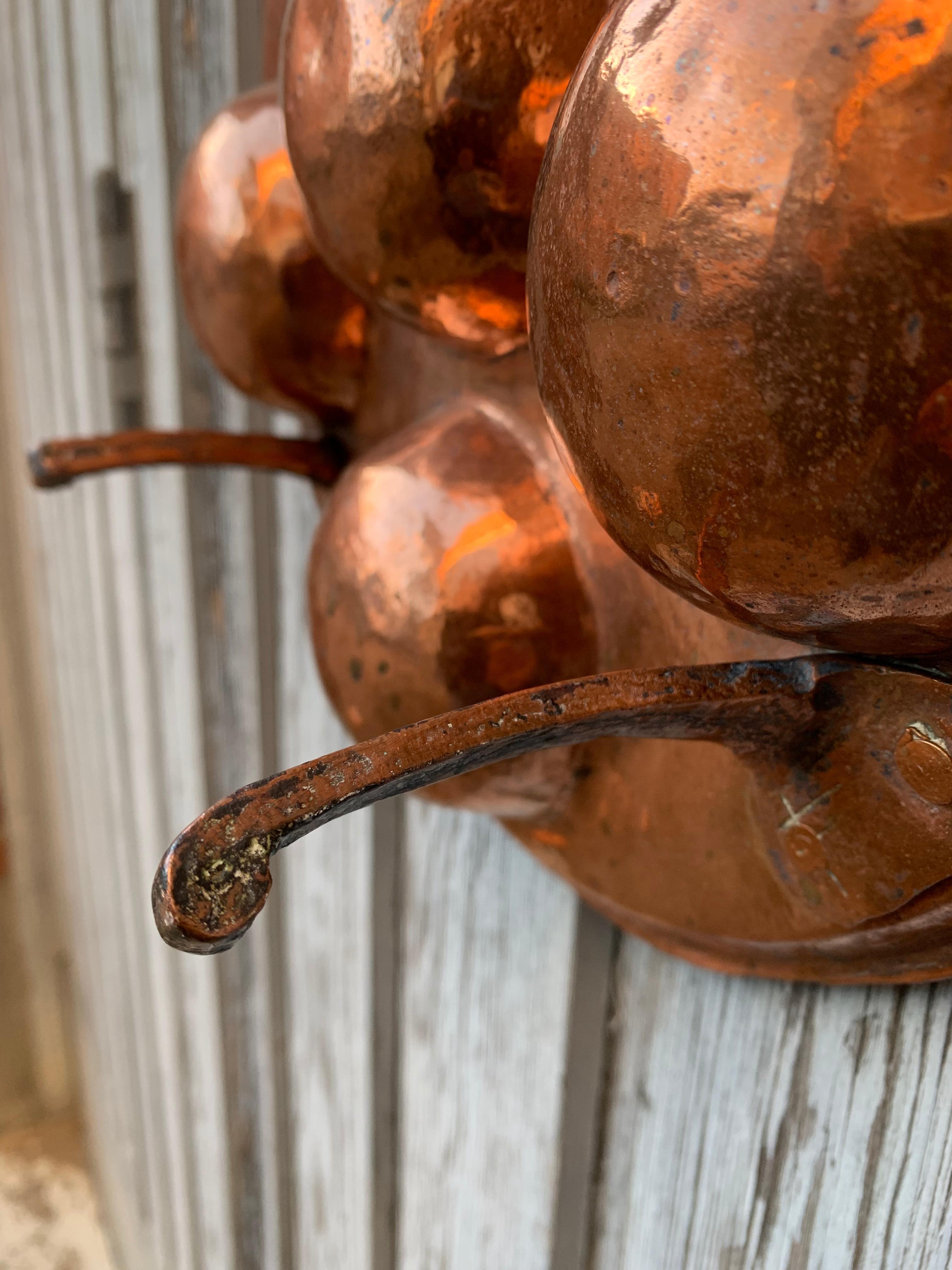 Danish Early 19th Century Apple Cake and Danish Donut Copper Pan For Sale 6