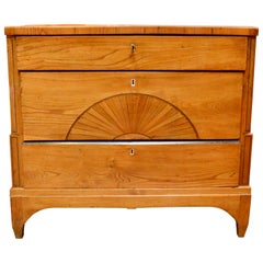 Antique Danish Early 19th Century Biedermeier Pine Dresser