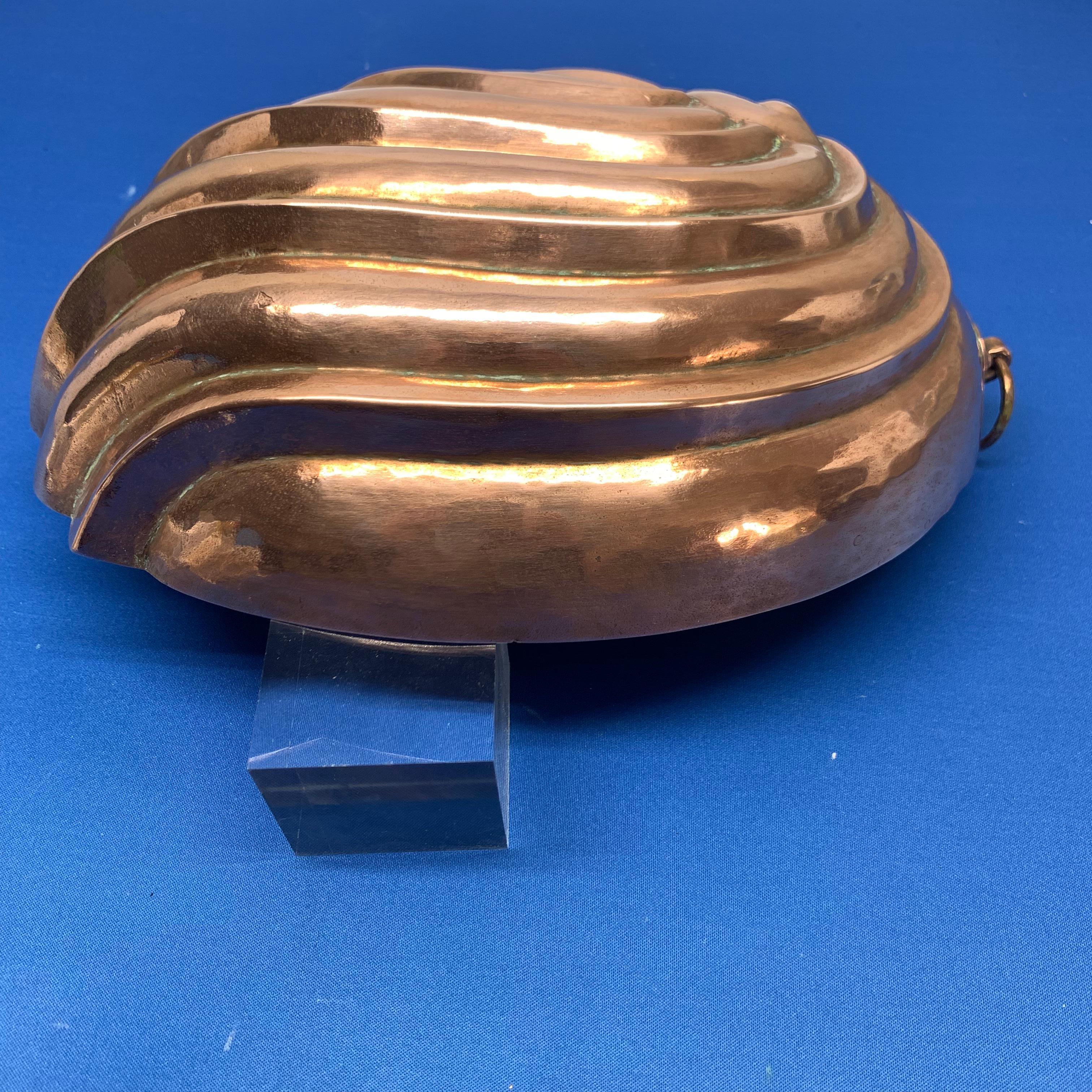 Danish Early 19th Century Copper Form or Dish in the Shape of a Conch 8