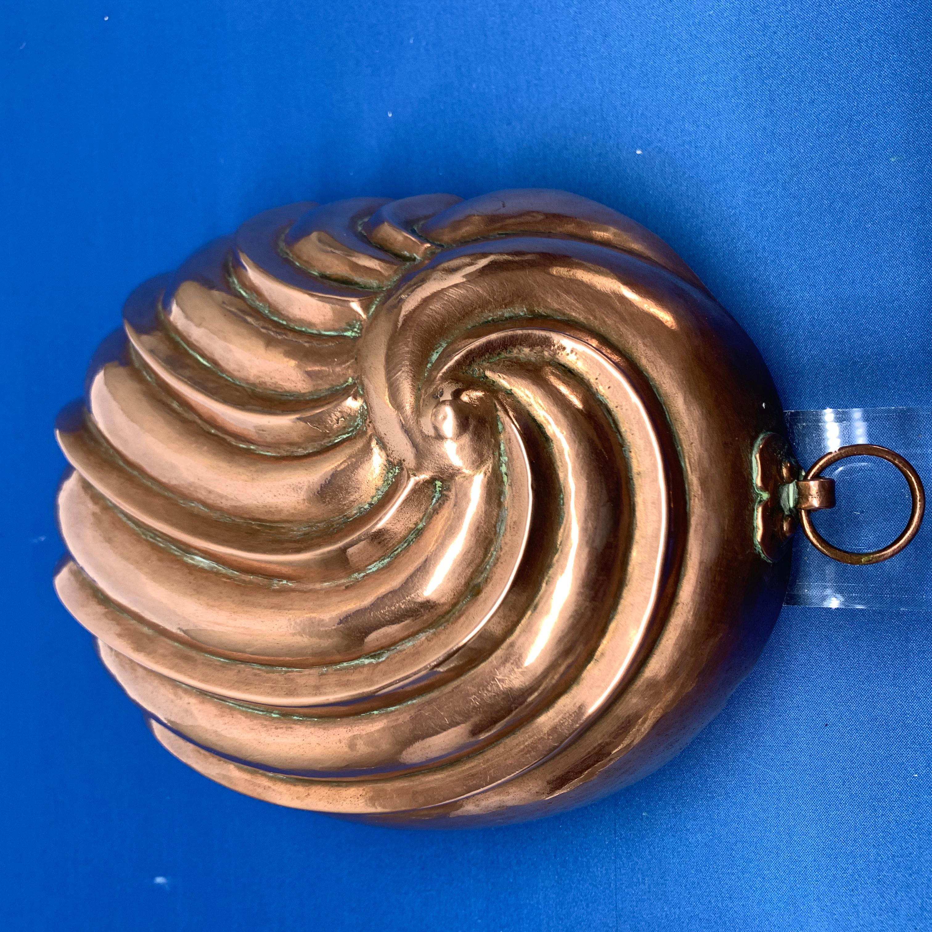 Danish Early 19th Century Copper Form or Dish in the Shape of a Conch 2