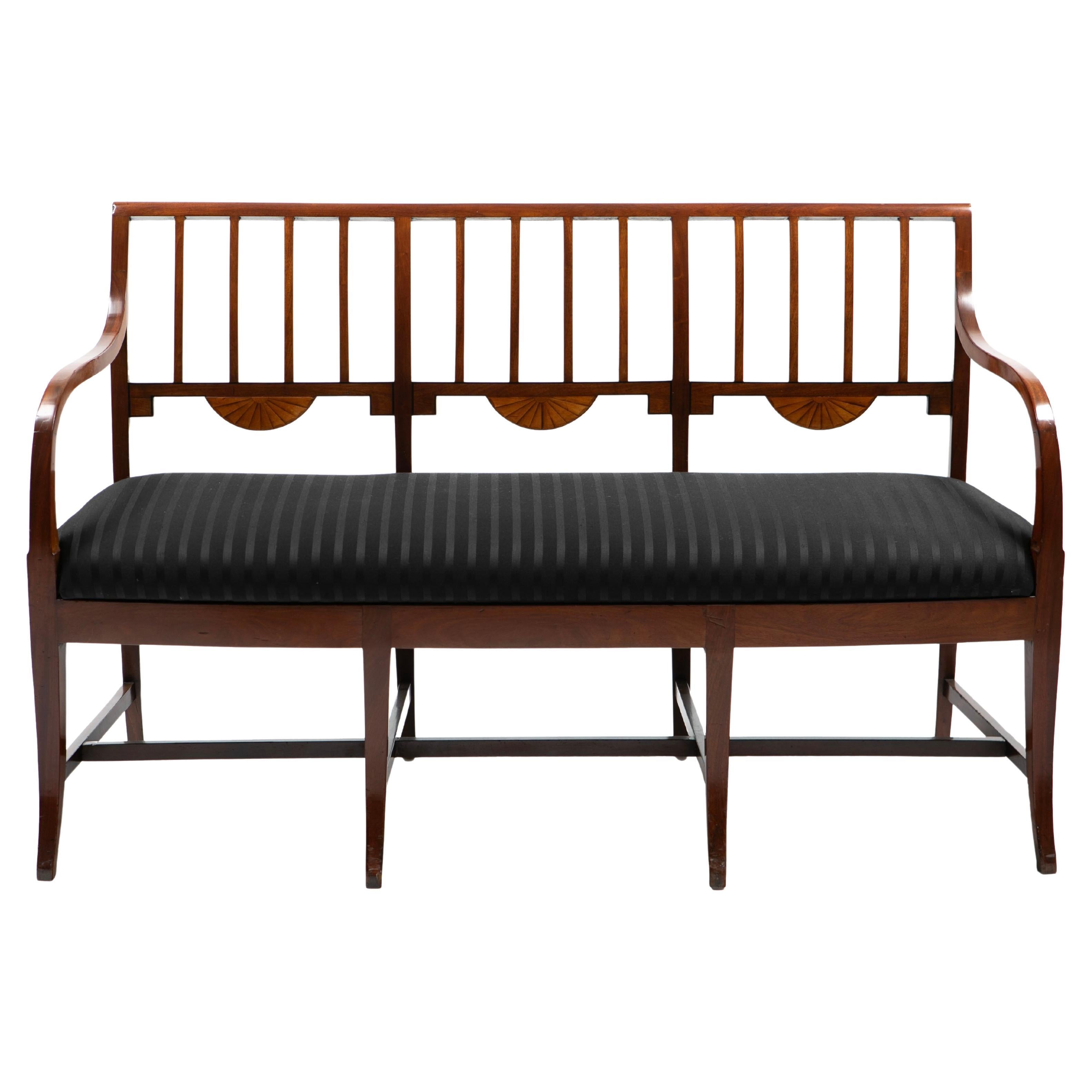 Danish Early 19th Century Mahogany Empire Bench For Sale