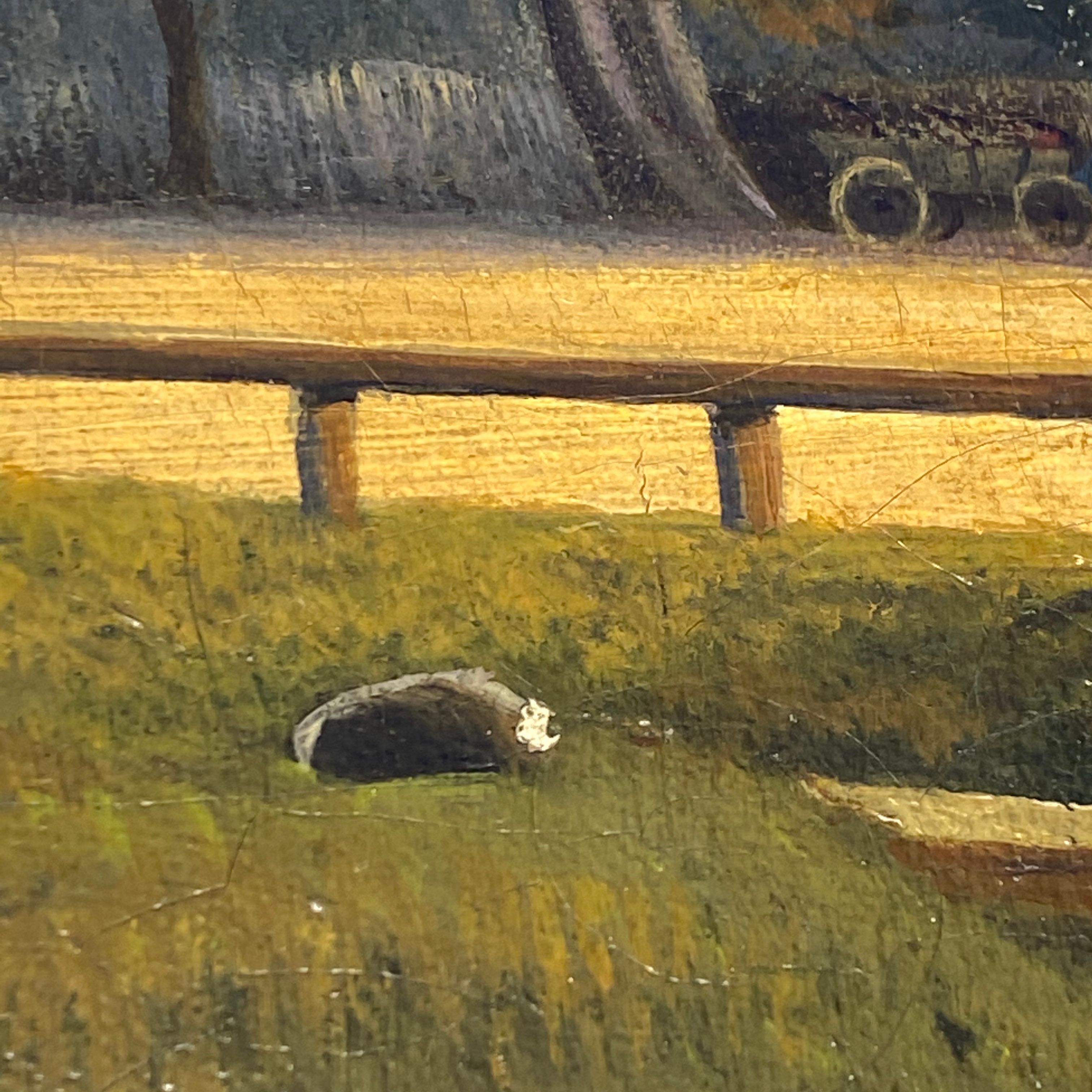 Pittura a olio danese del primo Ottocento di una casa colonica in vendita 9