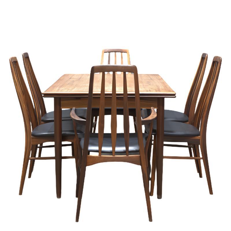 Mesa de comedor danesa de palisandro de principios de los 60 Moderno de mediados de siglo en venta