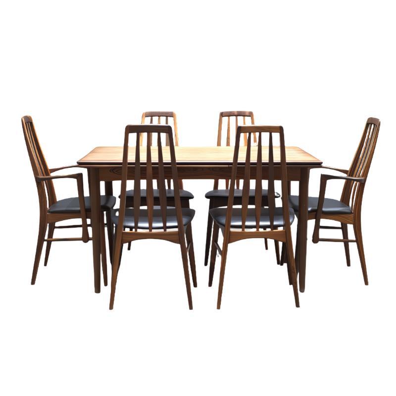 Mesa de comedor danesa de palisandro de principios de los 60 Danés en venta