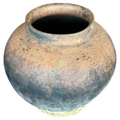 Danish Earthenware Planter with Adjustable Corded Base