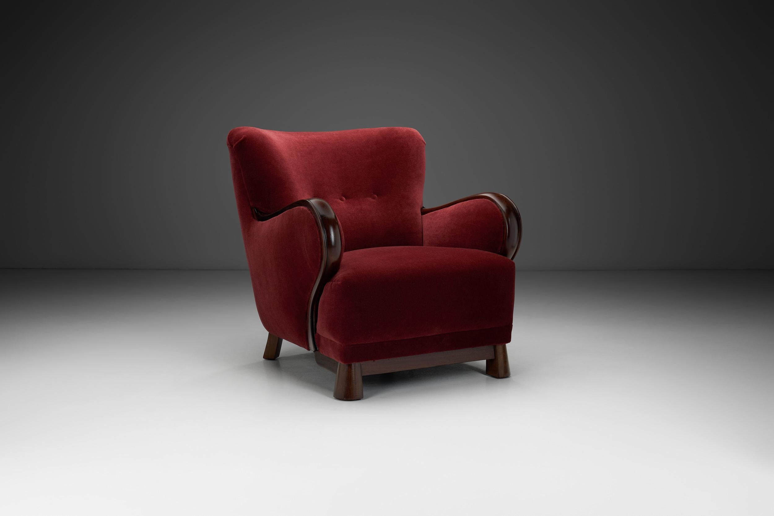 The 1940s in Denmark saw a renewed focus on comfort and craftsmanship, merging traditional woodworking skills with the evolving aesthetics of modern design. Danish furniture from this era often emphasized organic shapes and luxurious materials to