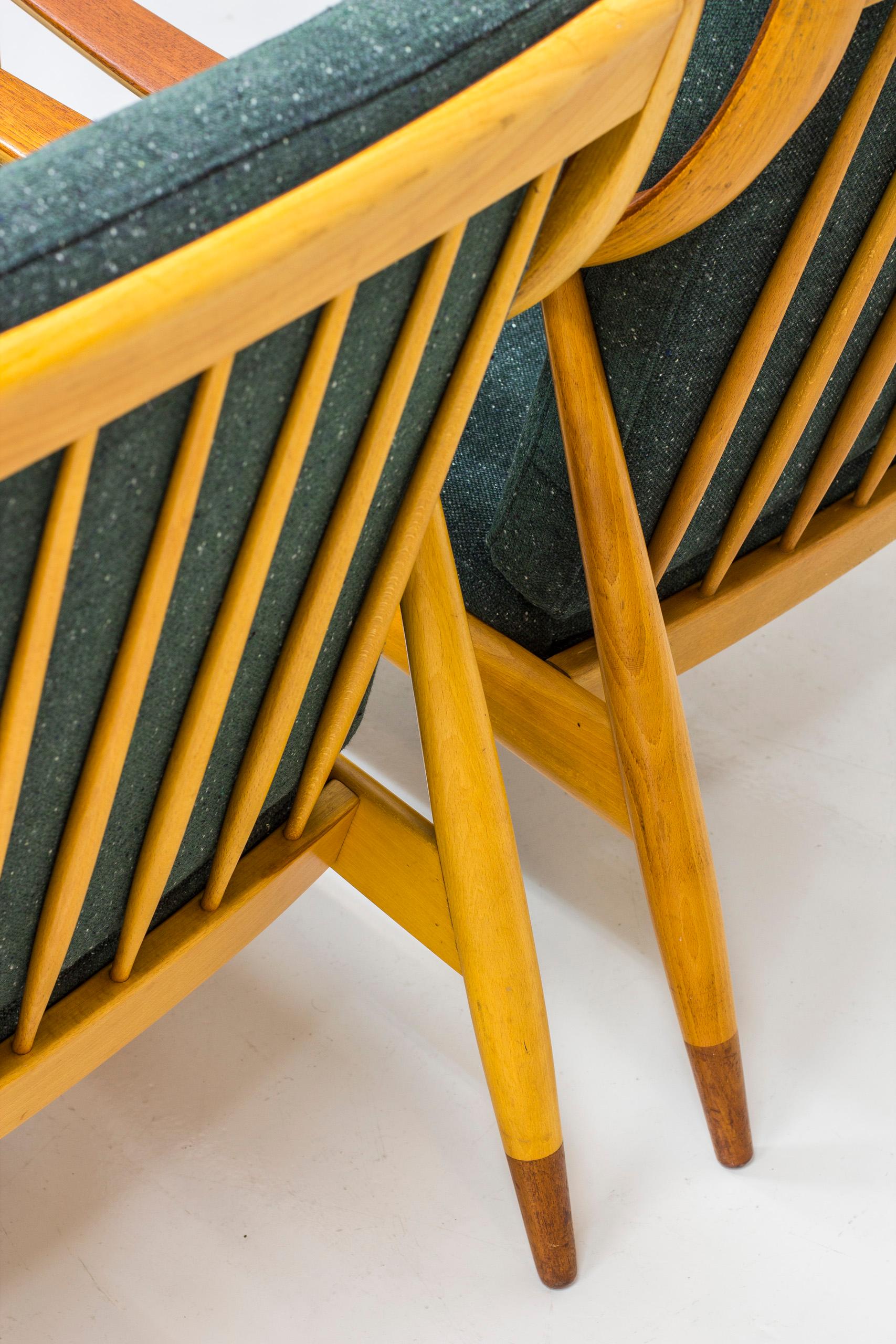 Wool Danish Easy Chairs 