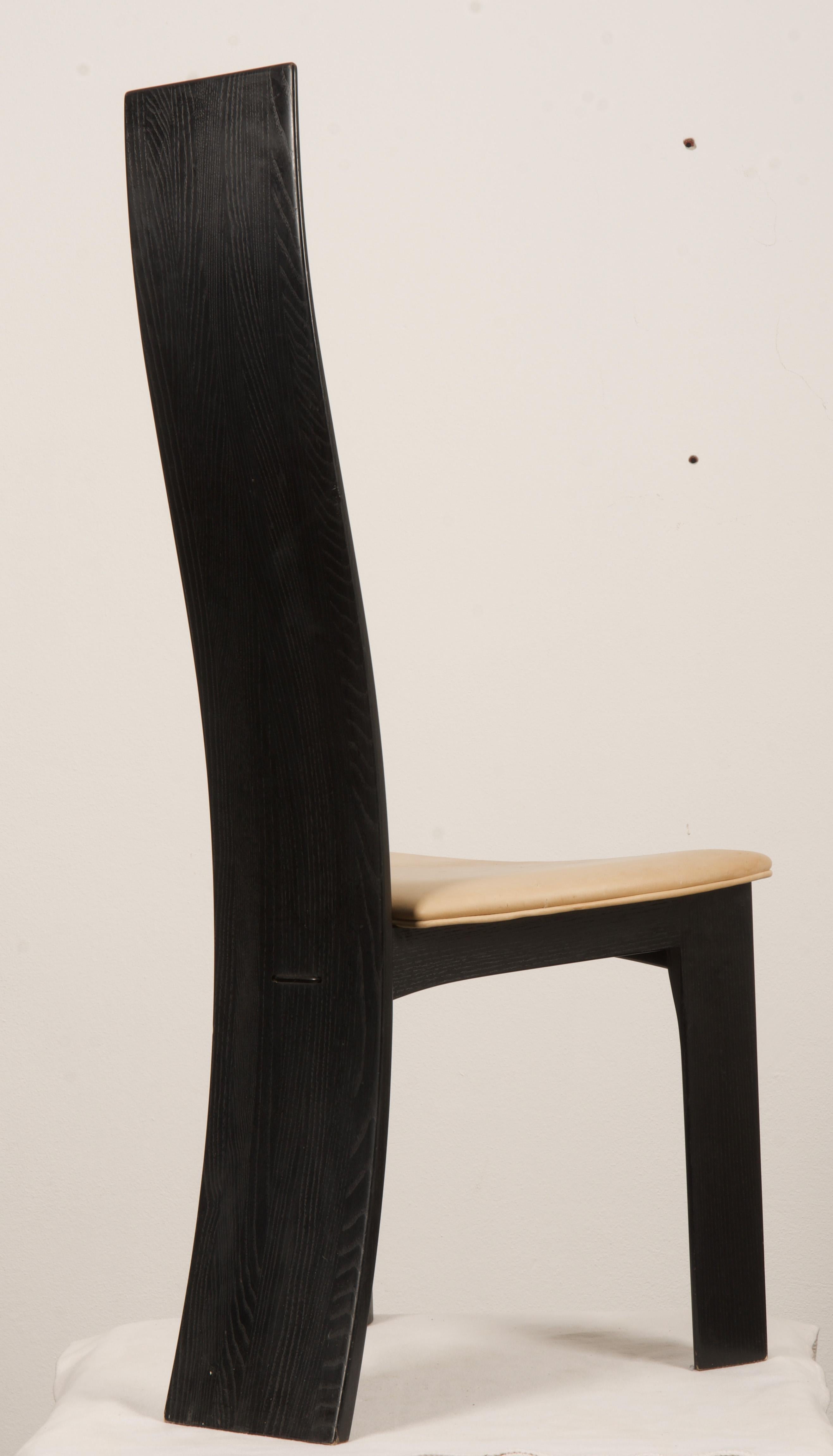 Danish Ebonized Dining Chairs by Bob og Dries Van Den Berghe For Sale 5