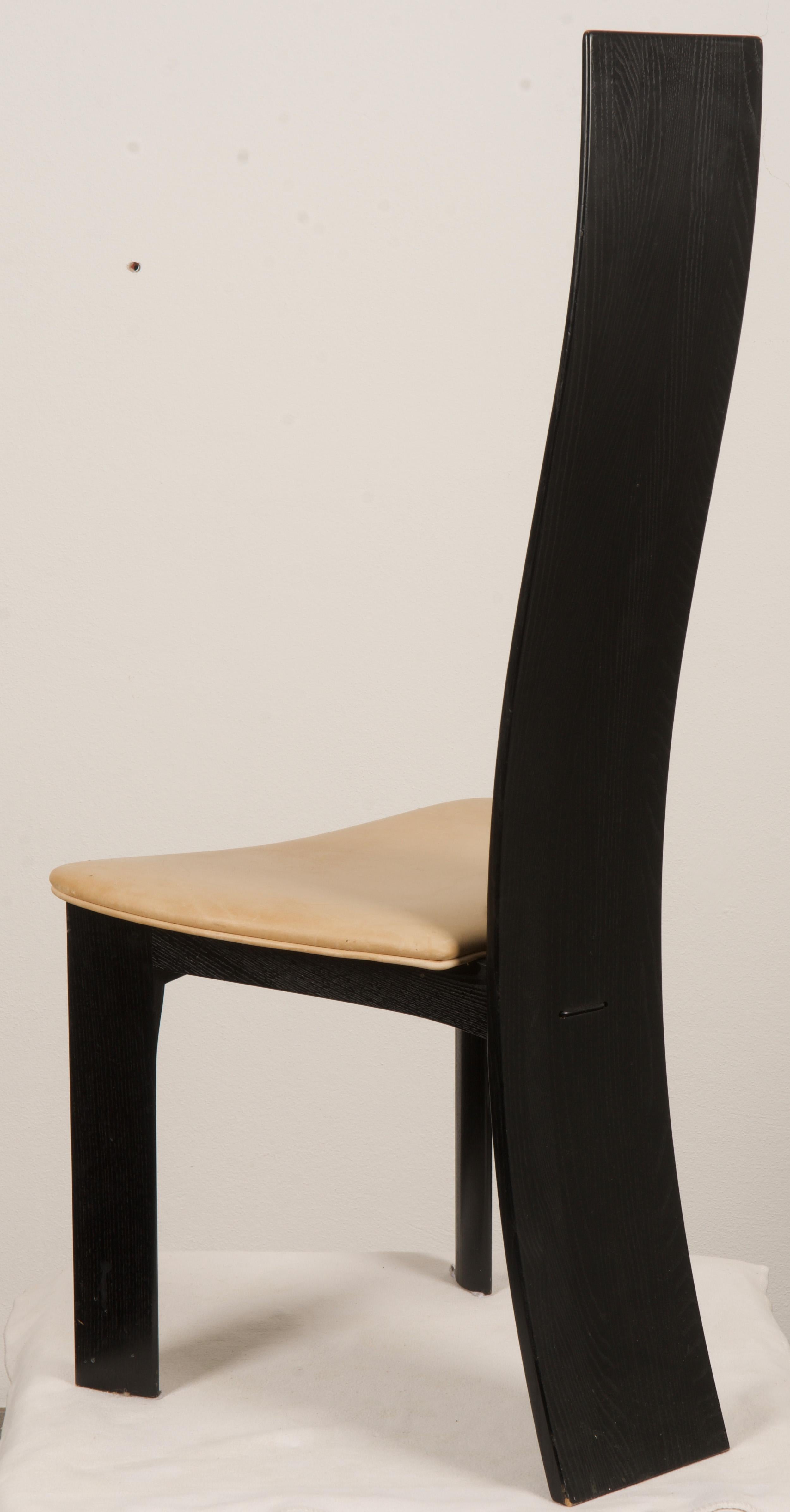 Danish Ebonized Dining Chairs by Bob og Dries Van Den Berghe For Sale 2