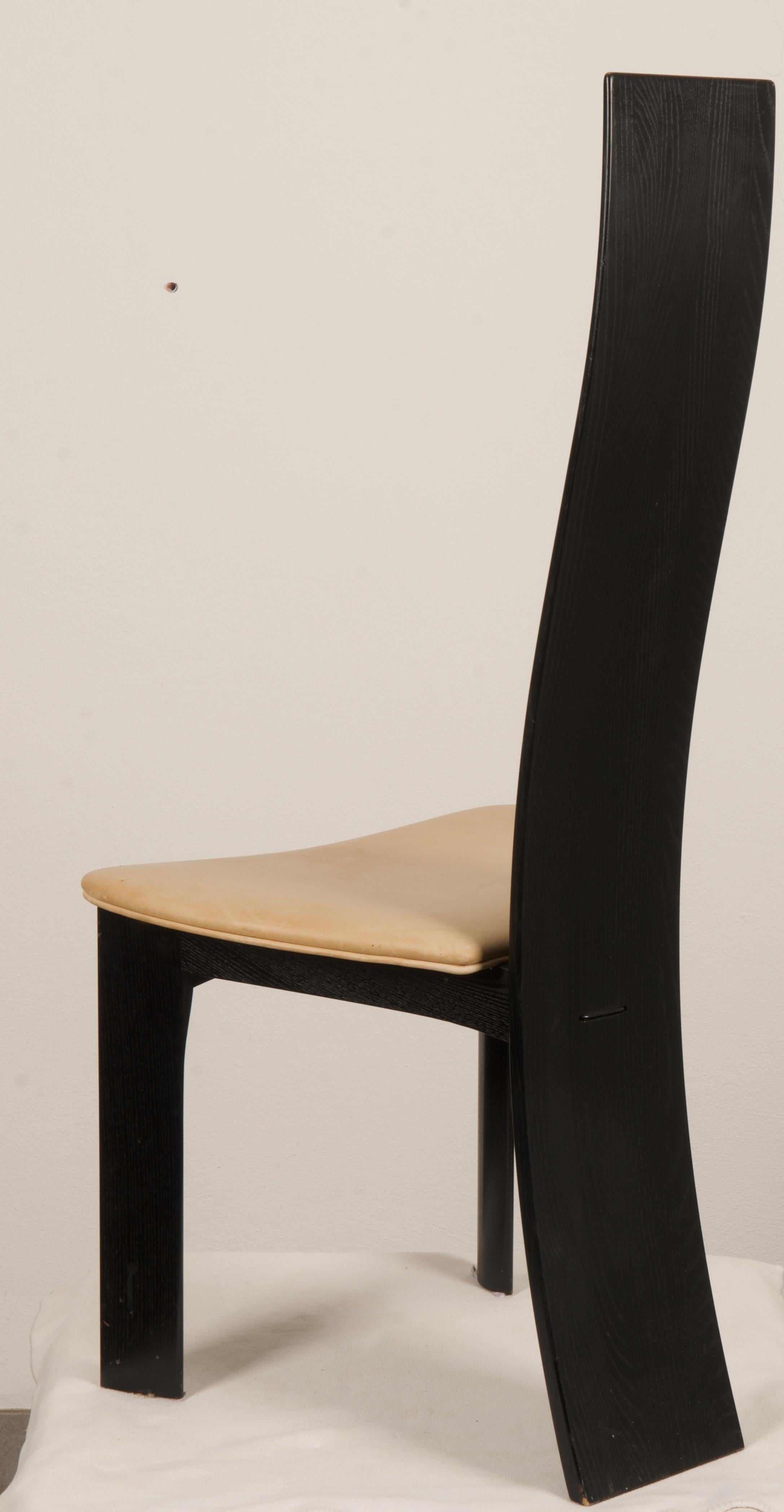 Danish Ebonized Dining Chairs by Bob og Dries Van Den Berghe For Sale 3