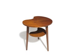 Danish Edmund Jorgensen Teak Artist Pallet Shape Side Table #1