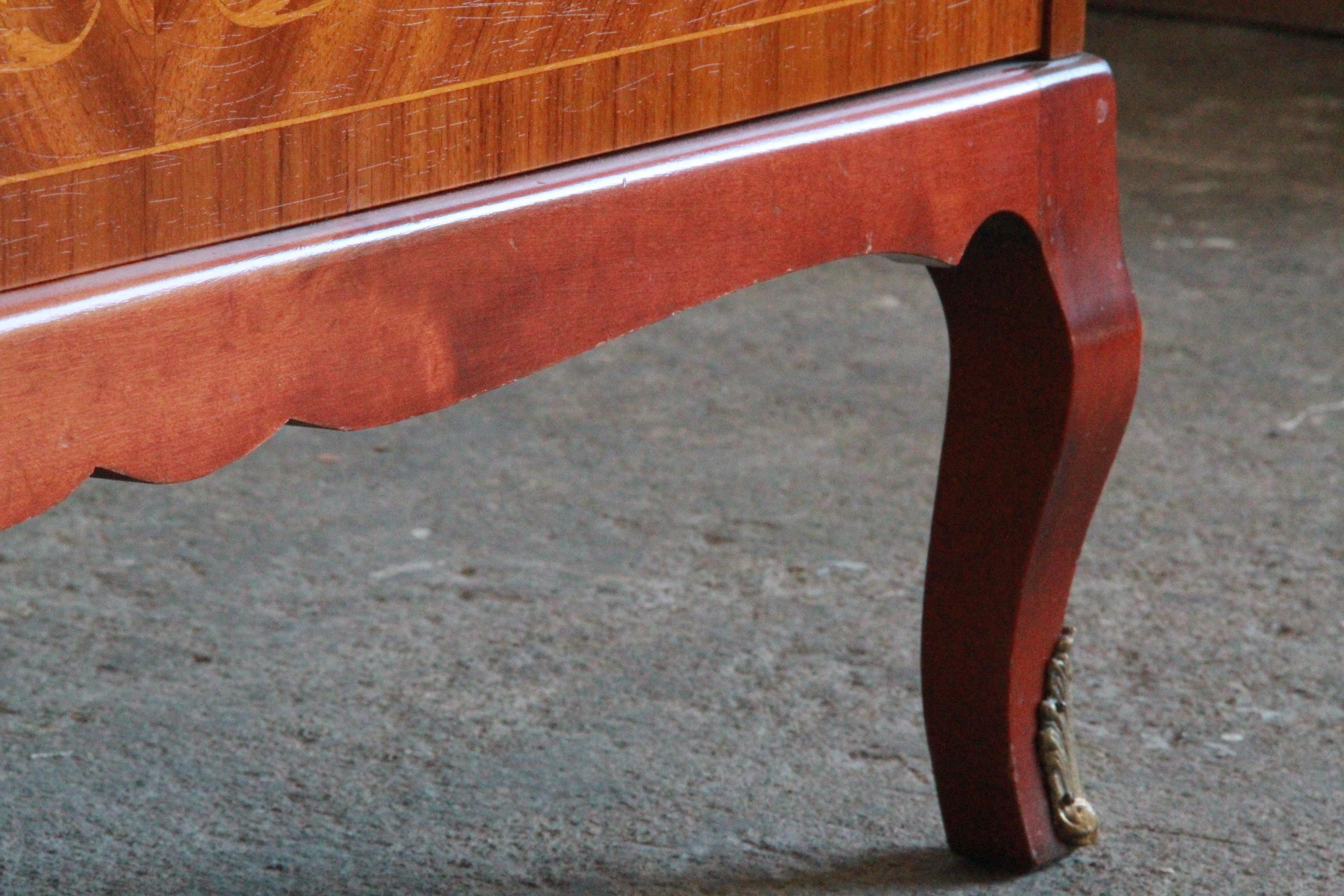 Danish Edmund Jørgensen mid-20th century Secretary Marquetry Cylinder Des For Sale 5