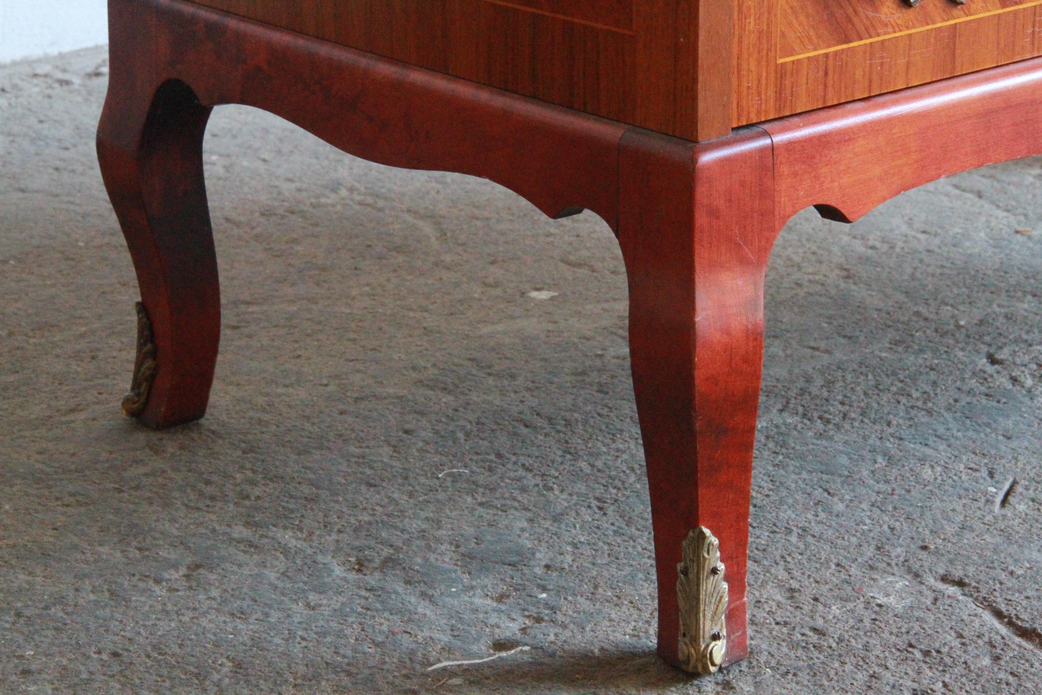 Danish Edmund Jørgensen mid-20th century Secretary Marquetry Cylinder Des For Sale 6