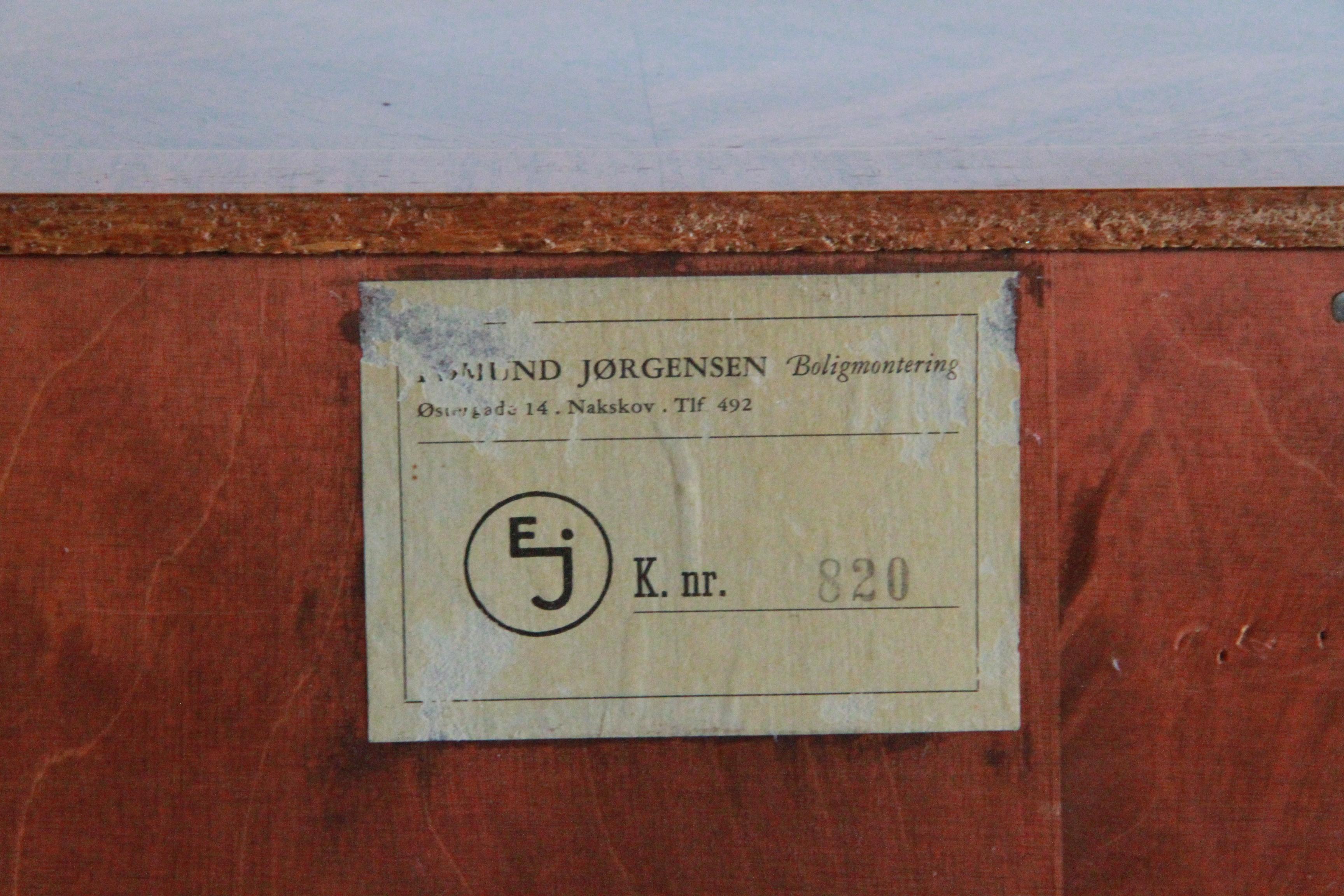 Danish Edmund Jørgensen mid-20th century Secretary Marquetry Cylinder Des For Sale 13
