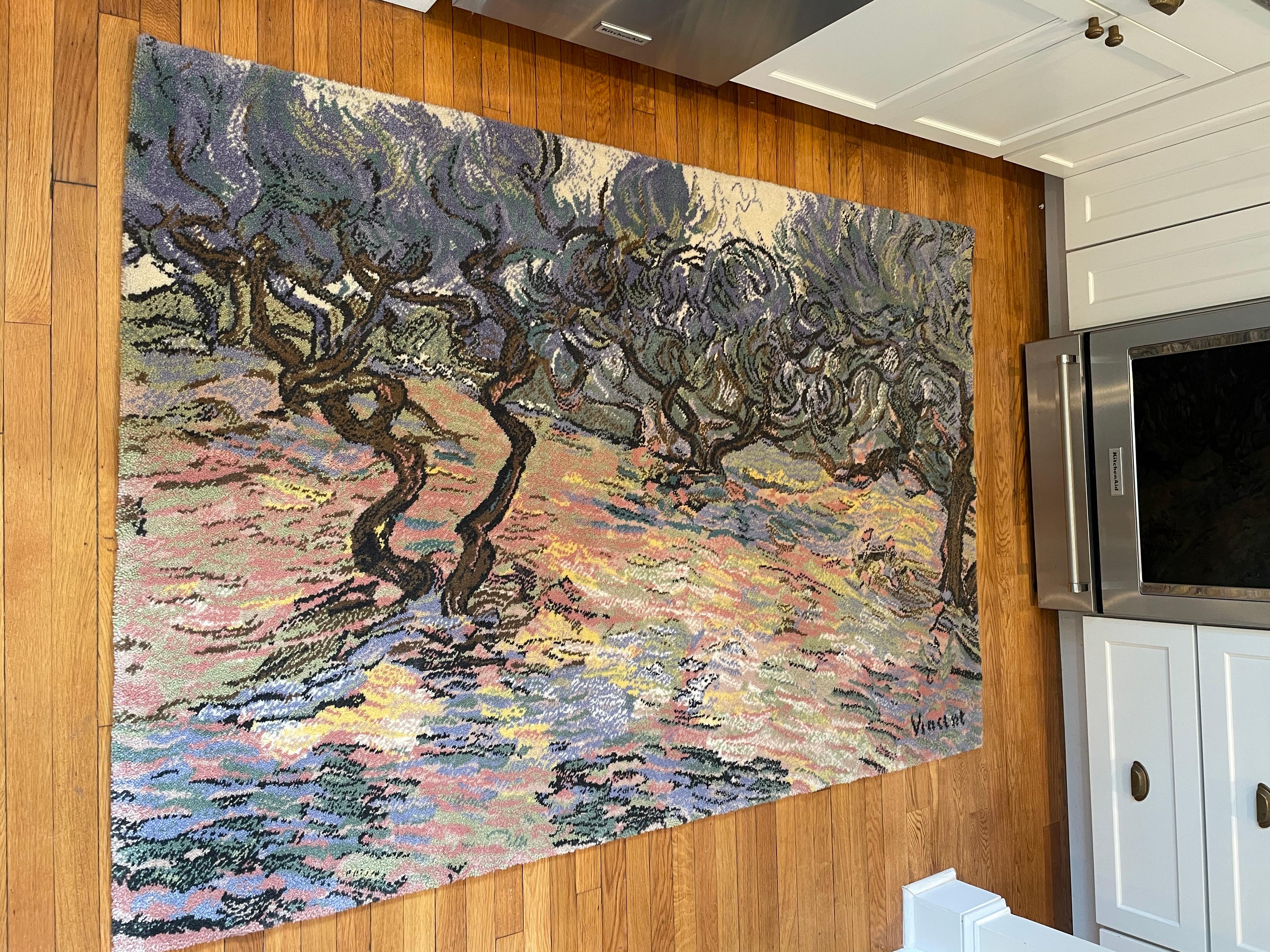 Scandinave Tapis danois Ege Axminster pour Vincent van Gogh « Olive Trees » en laine en vente
