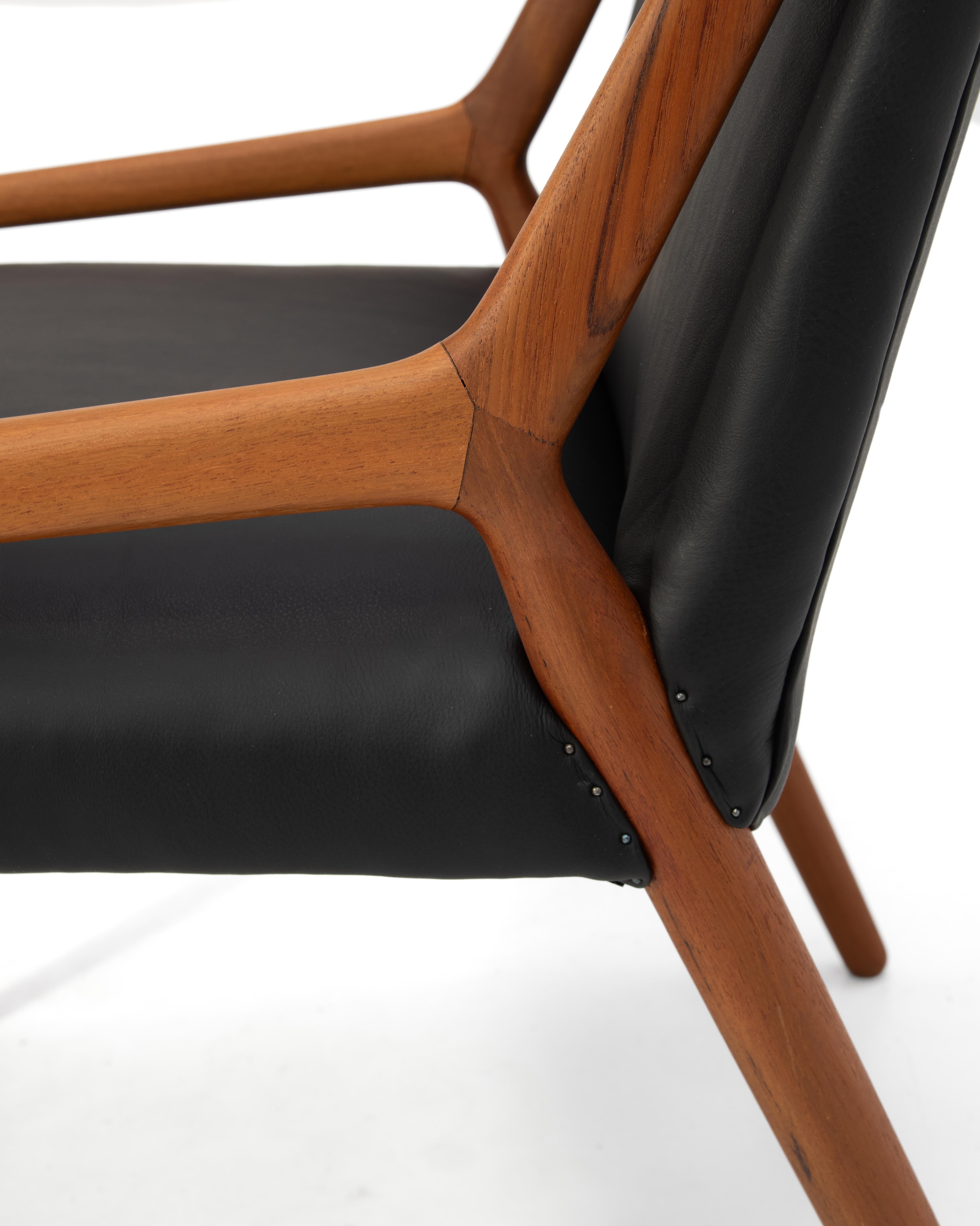 Chaise longue danoise en cuir Willy Beck d'Ejner Larsen et Aksel Bender Madsen en vente 12