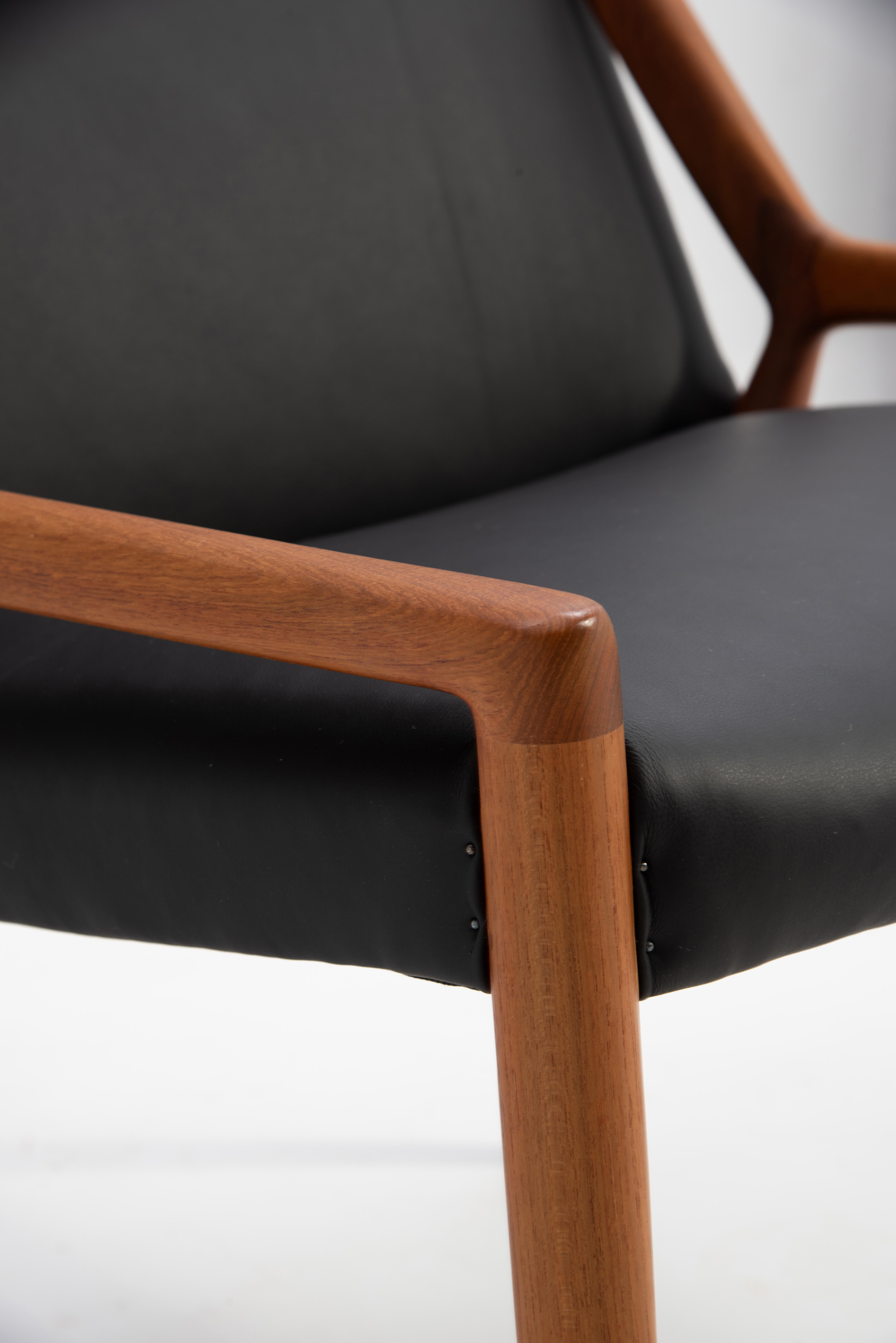 Chaise longue danoise en cuir Willy Beck d'Ejner Larsen et Aksel Bender Madsen en vente 14
