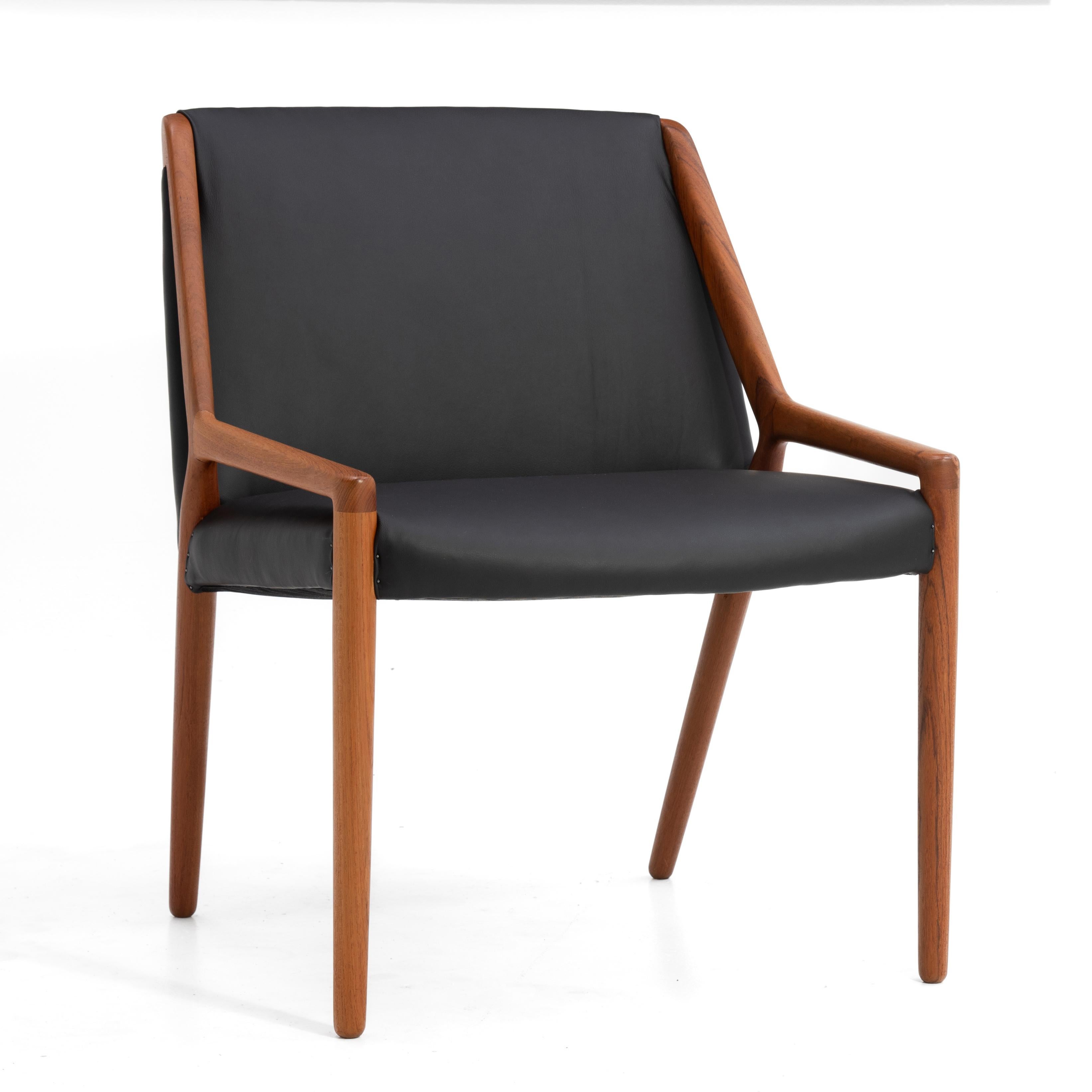 Chaise longue danoise en cuir Willy Beck d'Ejner Larsen et Aksel Bender Madsen Bon état - En vente à Forest Grove, PA