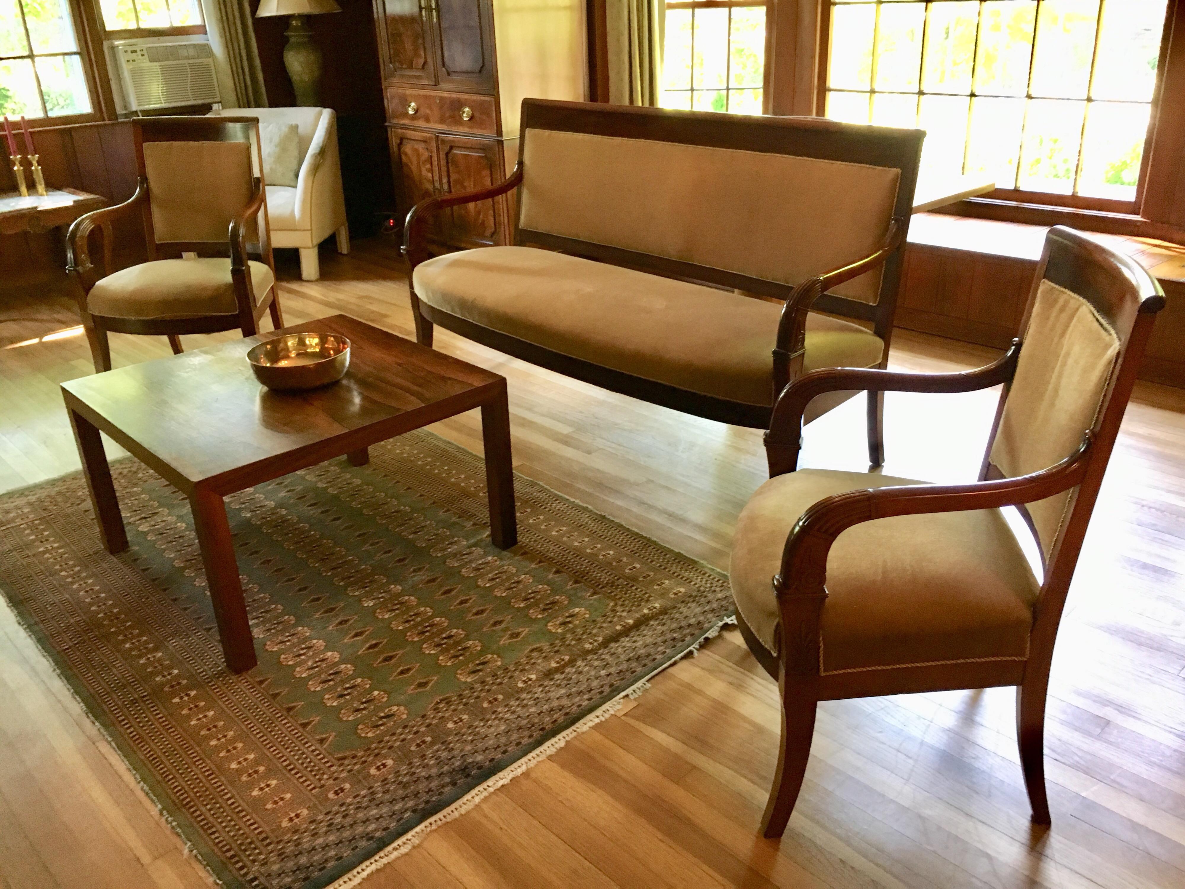 Danish Empire Armchairs and Settee Salon Suite 1