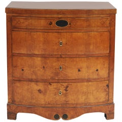 Danish Empire Bow-Front Chest of Drawers