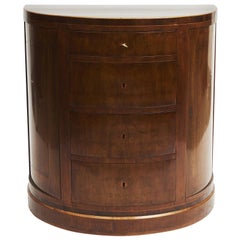 Danish Empire Demilune Commode or Cabinet