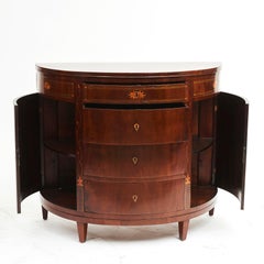 Danish Empire Demilune Commode in Mahogany