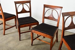 Danish Empire Set of Four Mahogany Dining Chairs