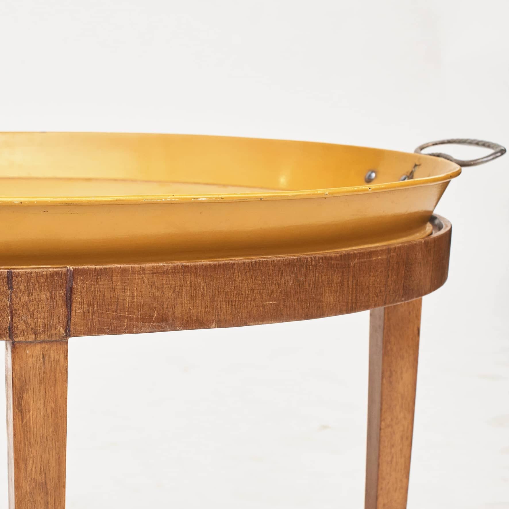 Danish Empire Yellow Metal Tray Table, Denmark Early 19th Century For Sale 3
