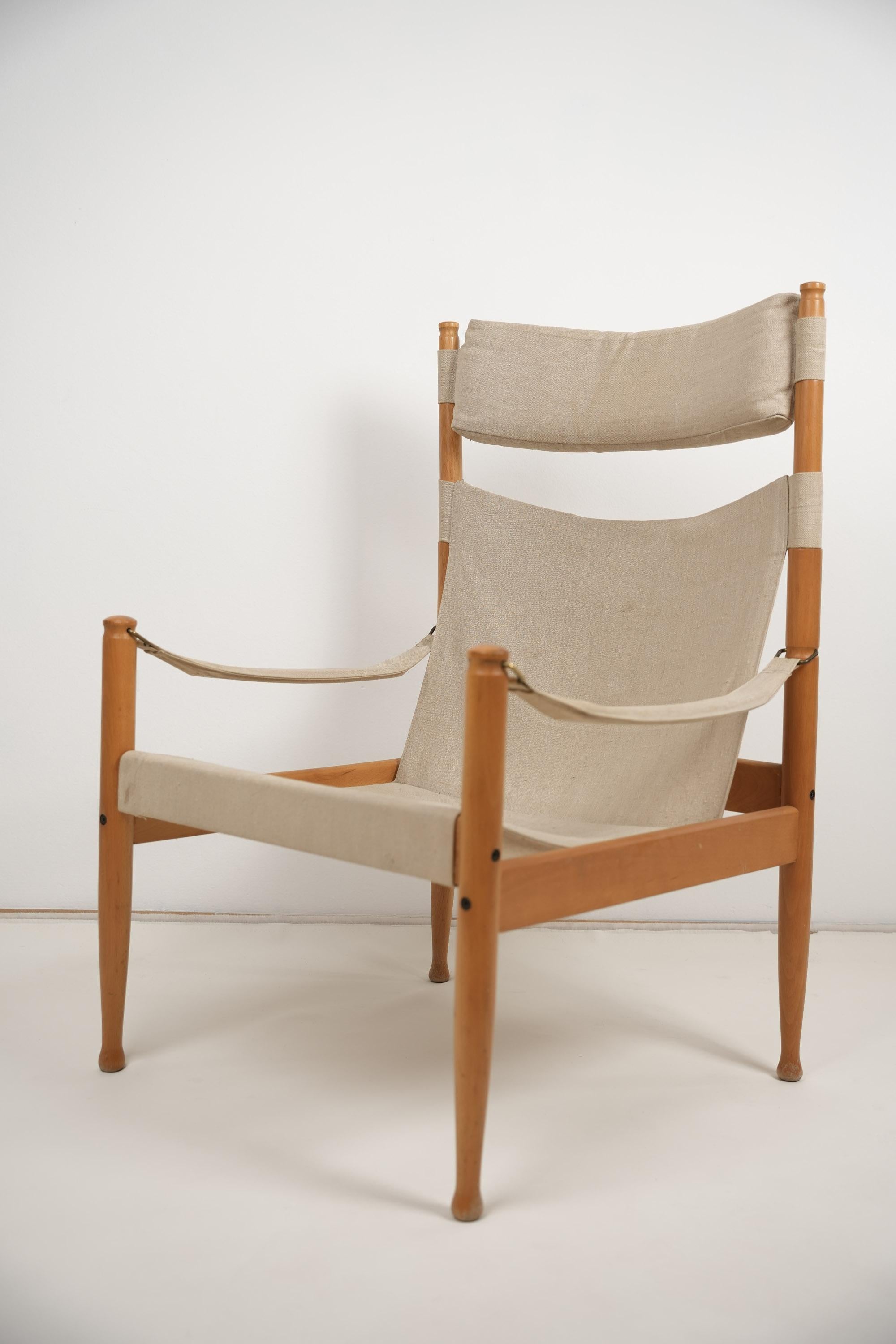 Erik Worts Safari Chair for Niels Eilersen 1960s