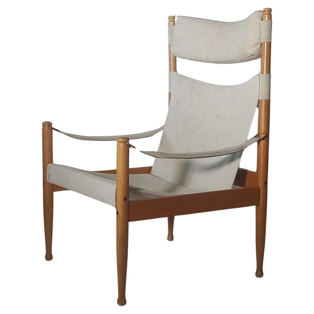 Danish Erik Worts Safari Longuechair 1960s