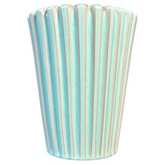 Vaso increspato verde menta danese Eslau, anni '50