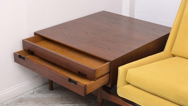 Danish Executive Modern Sofa With Side Tables At 1stdibs
