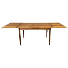 Danish Expandable Draw Leaf Teak Dining Table, 1960s